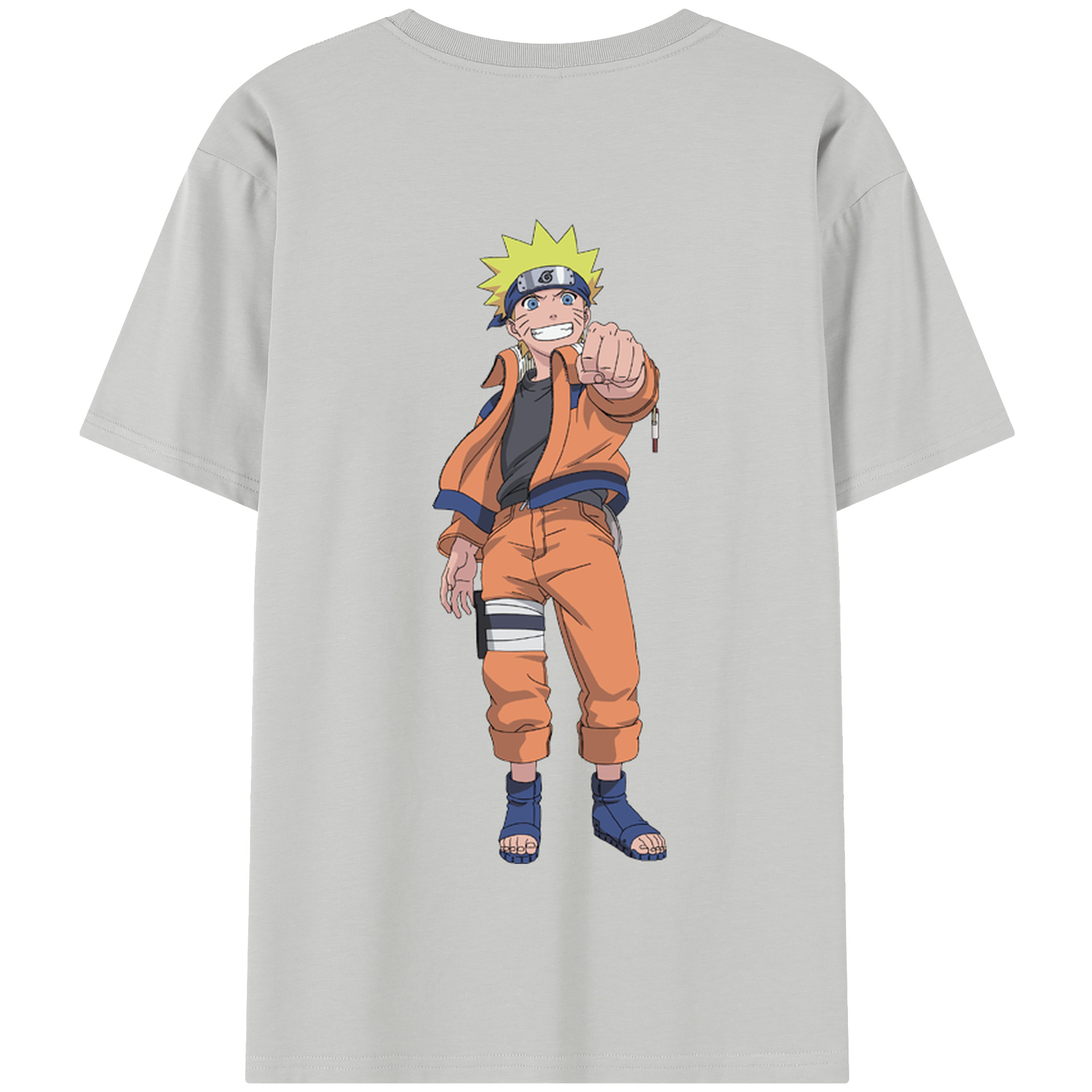 （画像用） NARUTO -ナルト- うずまき ナルト Uzumaki Naruto 綿100％半袖Tシャツ（背面プリント）