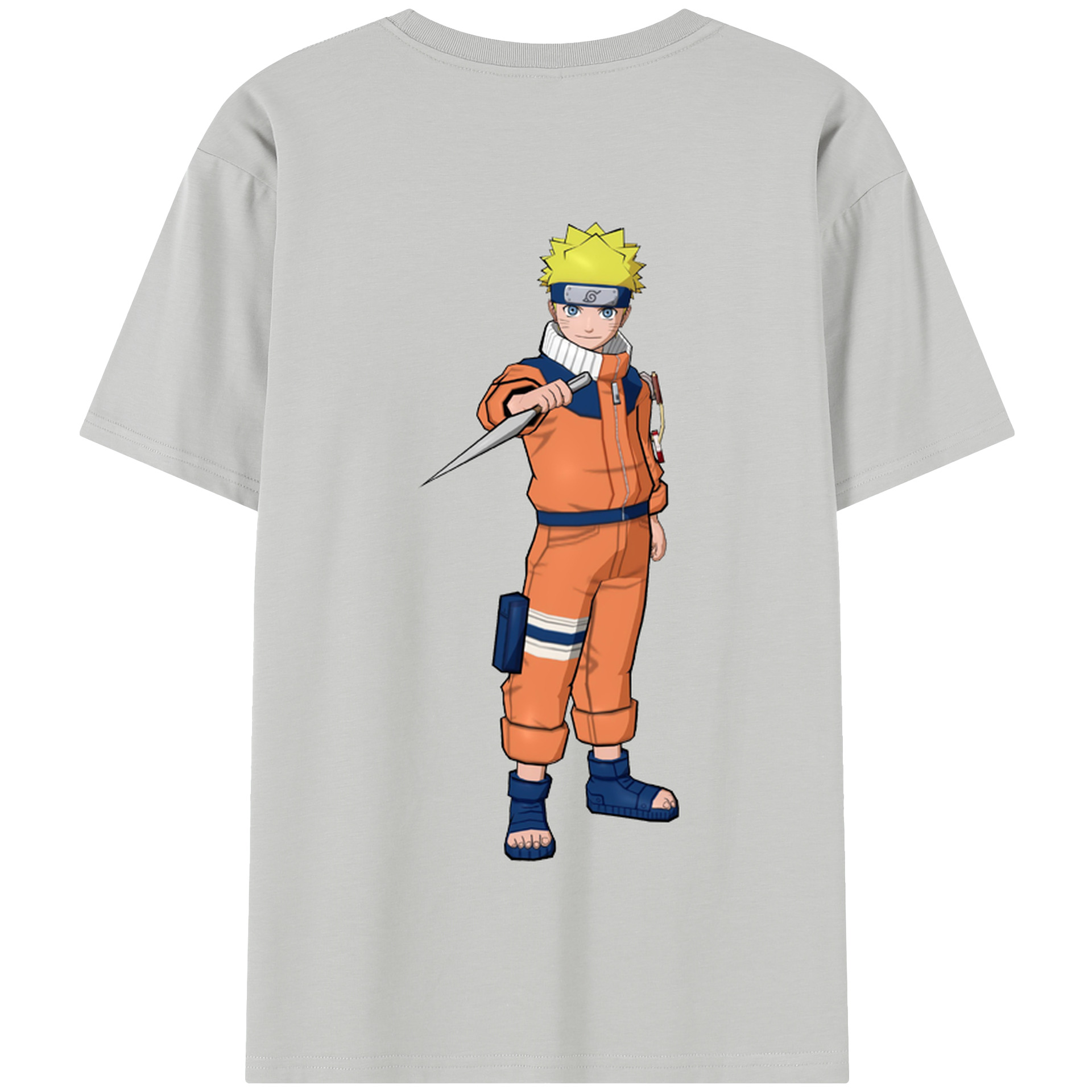 （画像用） NARUTO -ナルト- うずまき ナルト Uzumaki Naruto 綿100％半袖Tシャツ（背面プリント）