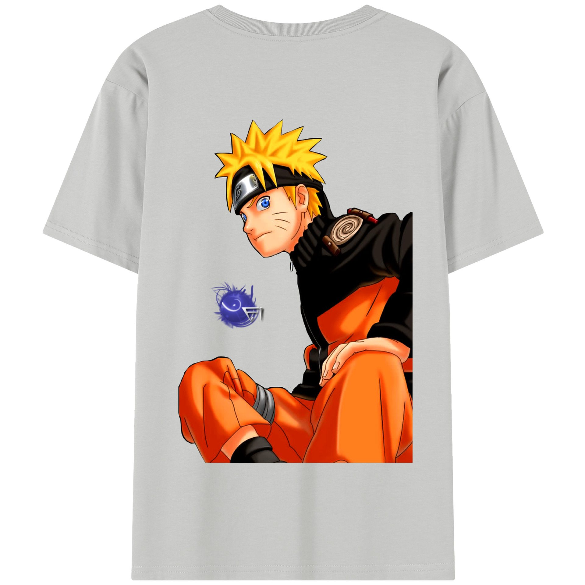 （画像用） NARUTO -ナルト- うずまき ナルト Uzumaki Naruto 綿100％半袖Tシャツ（背面プリント）