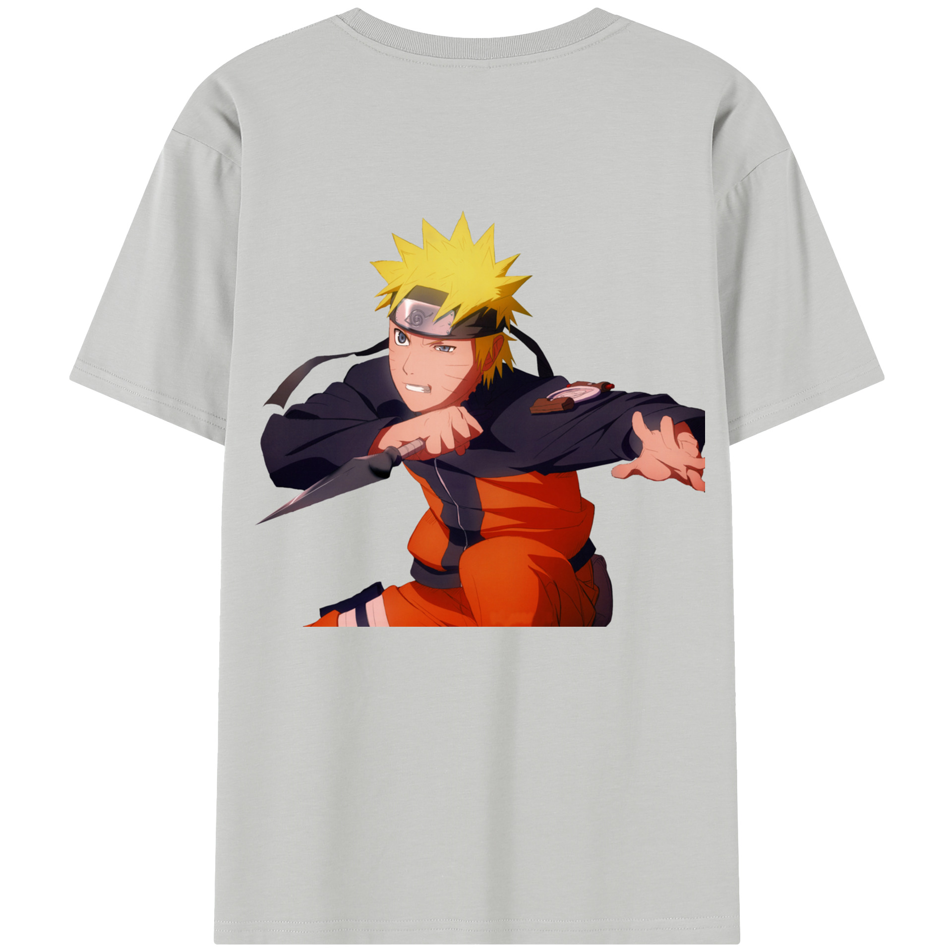 （画像用） NARUTO -ナルト- うずまき ナルト Uzumaki Naruto 綿100％半袖Tシャツ（背面プリント）