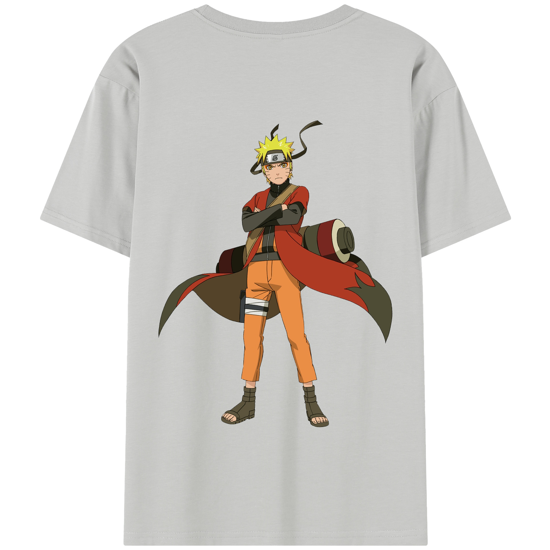 （画像用） NARUTO -ナルト- うずまき ナルト Uzumaki Naruto 綿100％半袖Tシャツ（背面プリント）