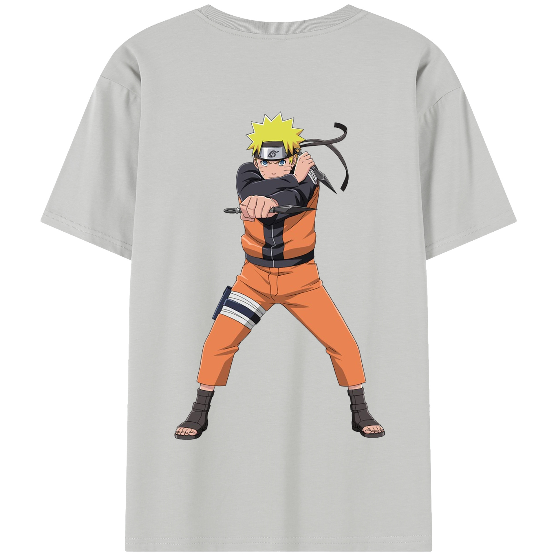 （画像用） NARUTO -ナルト- うずまき ナルト Uzumaki Naruto 綿100％半袖Tシャツ（背面プリント）