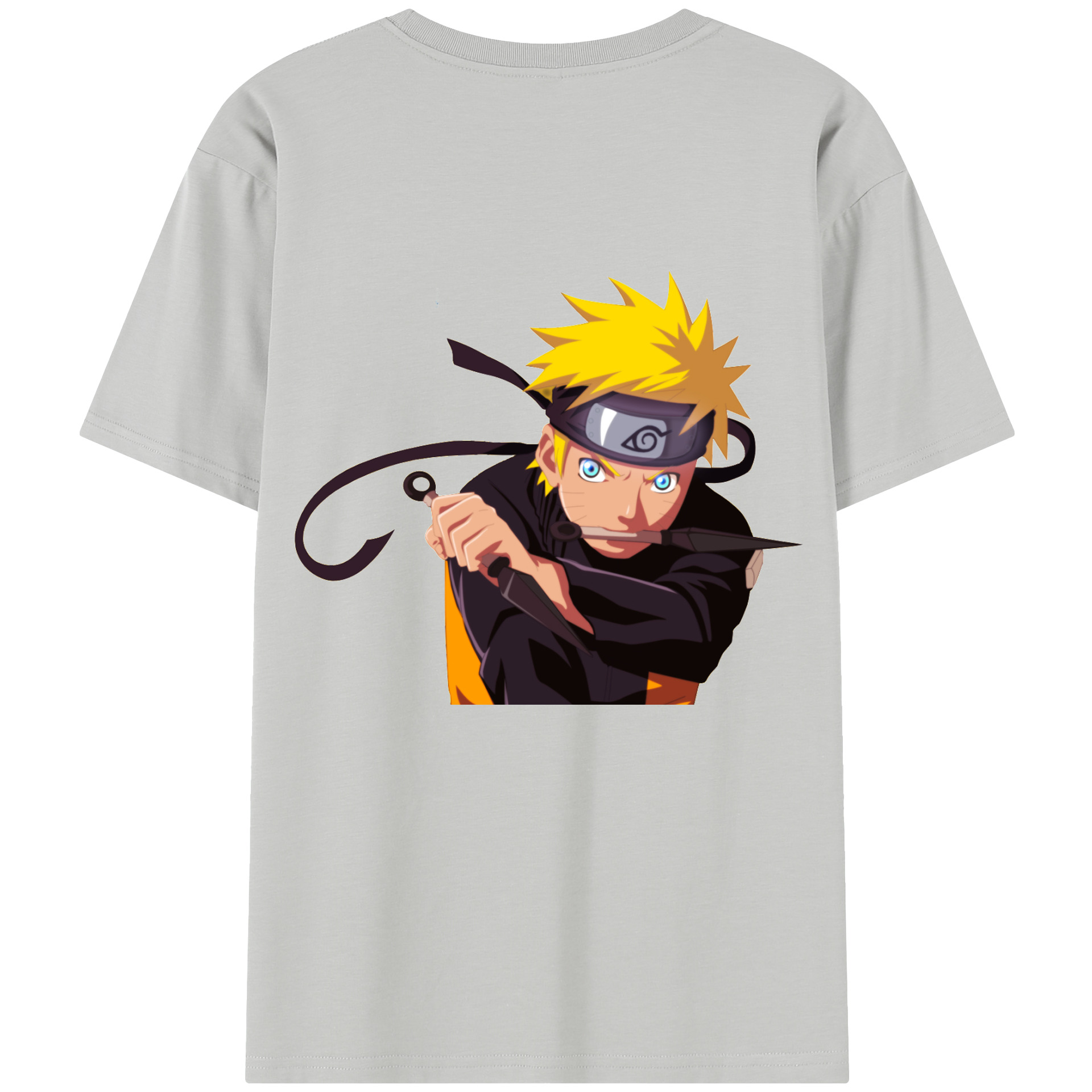 （画像用） NARUTO -ナルト- うずまき ナルト Uzumaki Naruto 綿100％半袖Tシャツ（背面プリント）