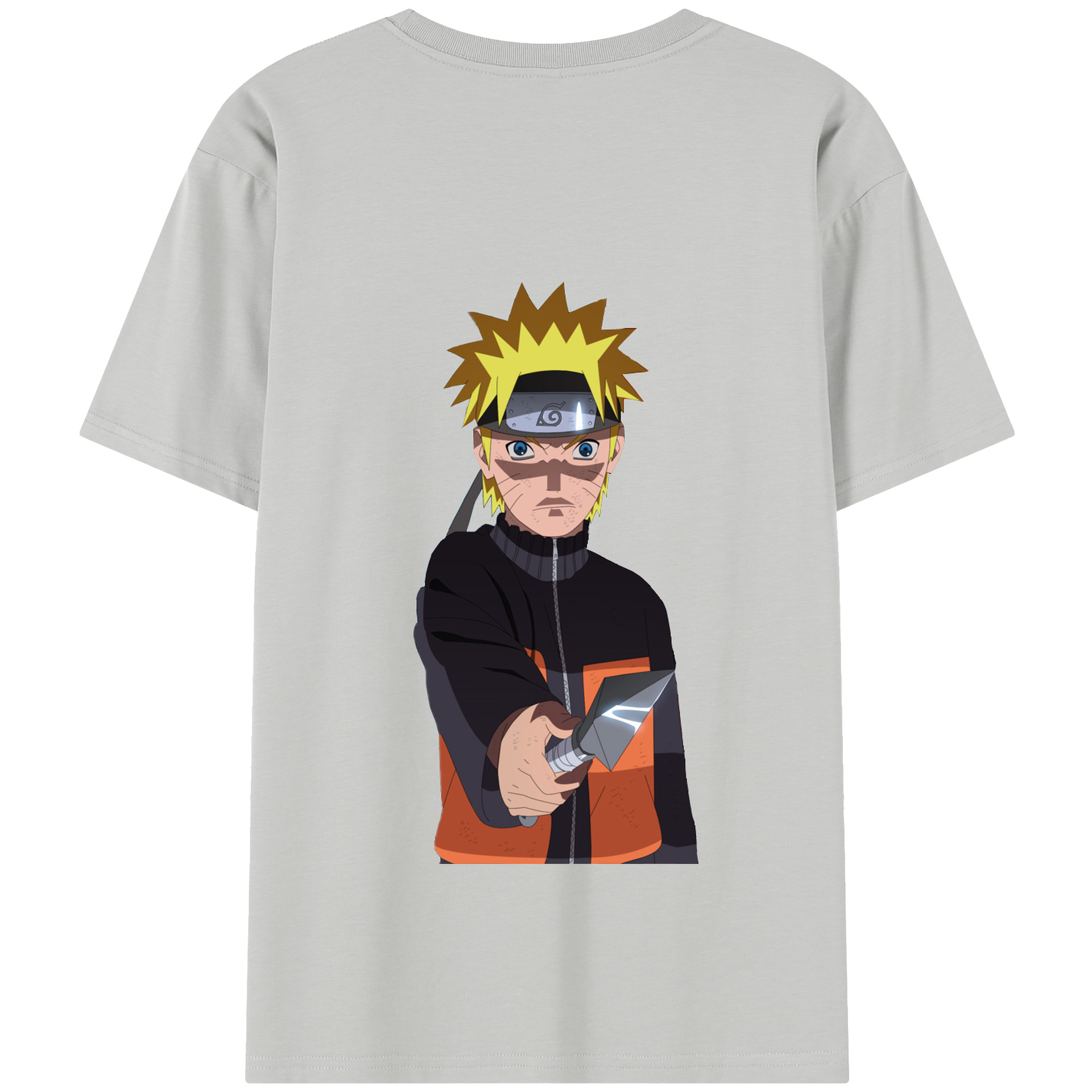 （画像用） NARUTO -ナルト- うずまき ナルト Uzumaki Naruto 綿100％半袖Tシャツ（背面プリント）