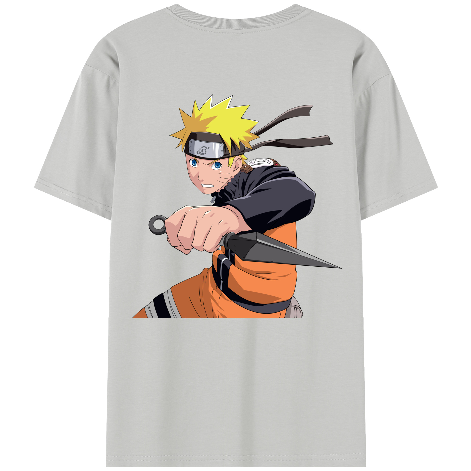 （画像用） NARUTO -ナルト- うずまき ナルト Uzumaki Naruto 綿100％半袖Tシャツ（背面プリント）