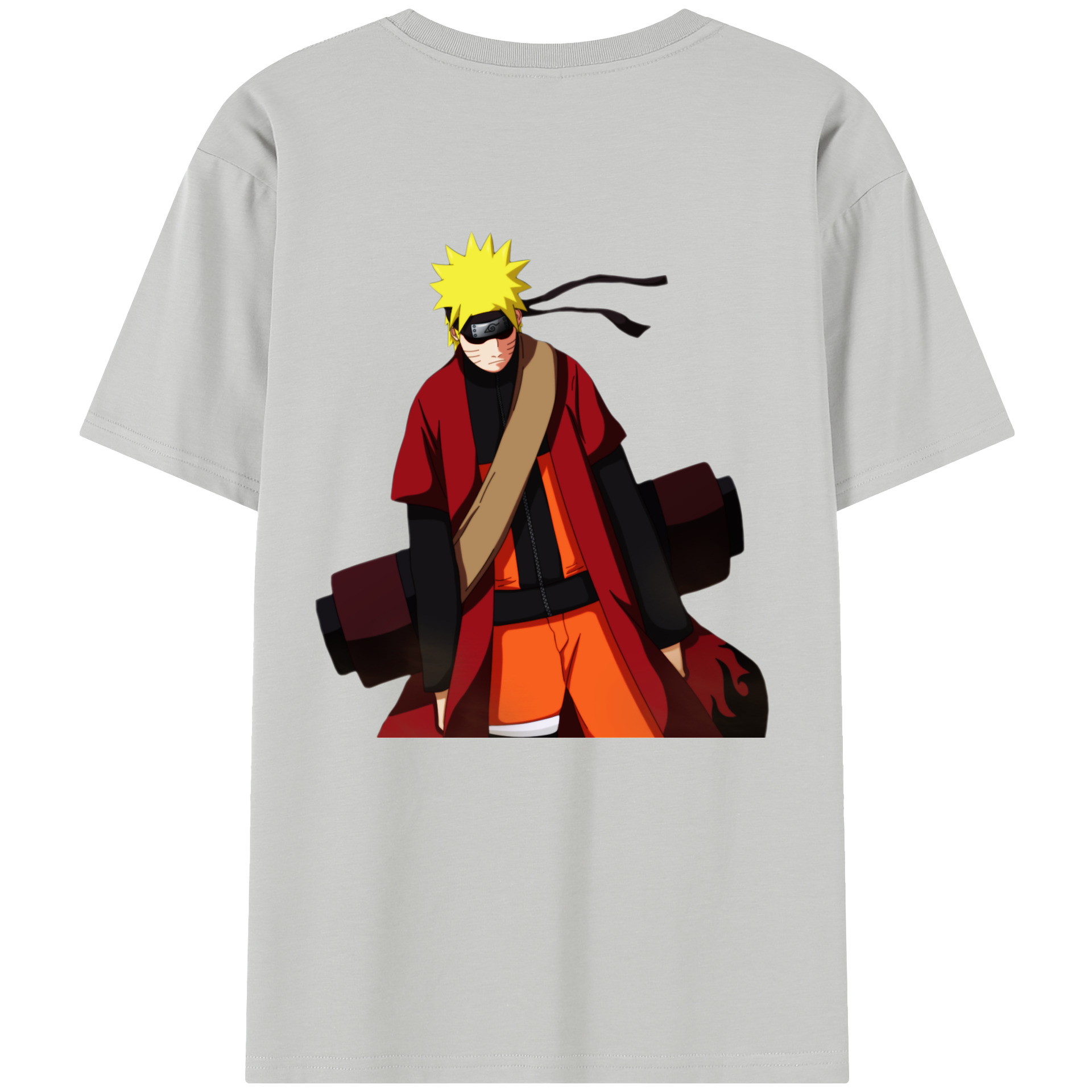 （画像用） NARUTO -ナルト- うずまき ナルト Uzumaki Naruto 綿100％半袖Tシャツ（背面プリント）