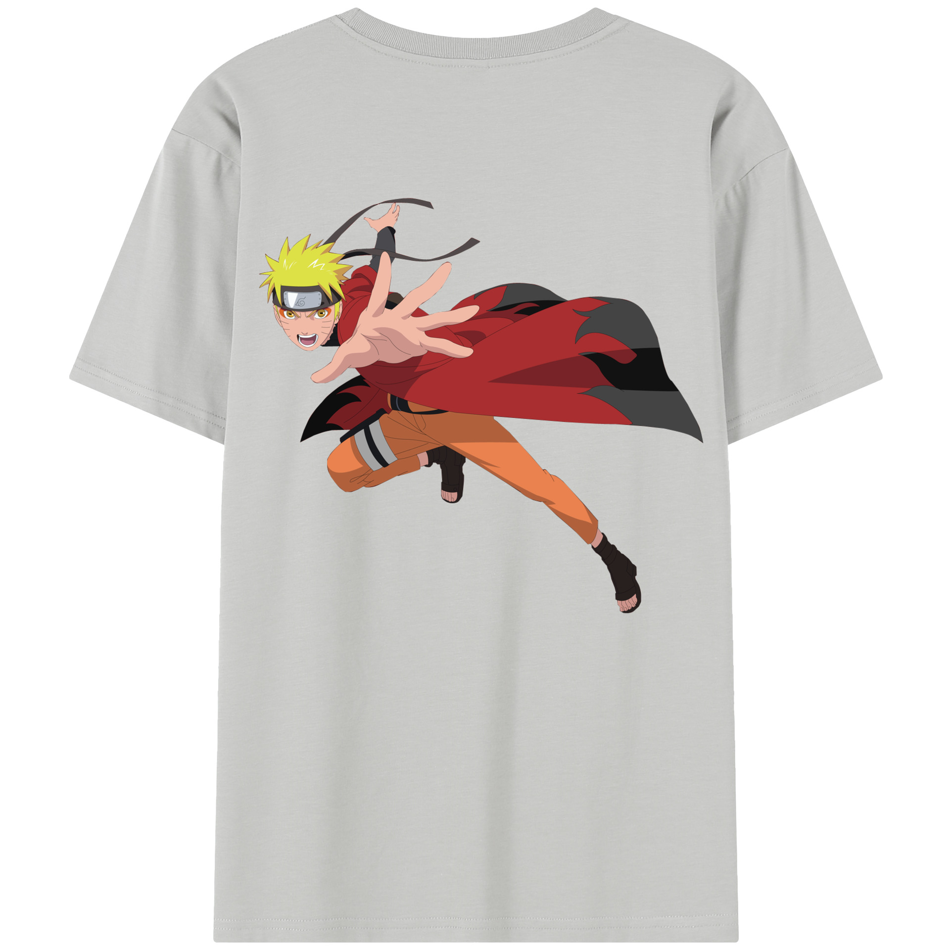 （画像用） NARUTO -ナルト- うずまき ナルト Uzumaki Naruto 綿100％半袖Tシャツ（背面プリント）