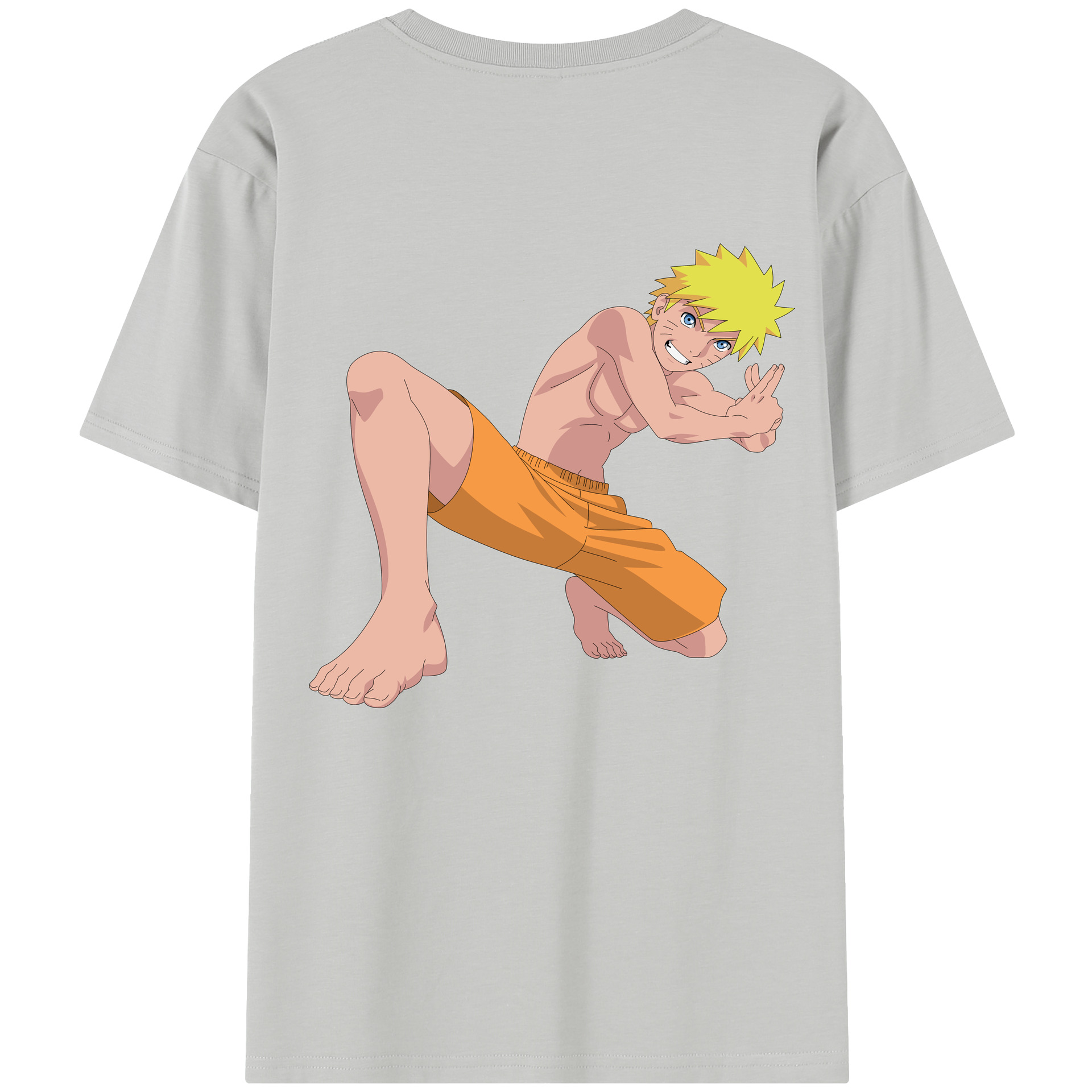 （画像用） NARUTO -ナルト- うずまき ナルト Uzumaki Naruto 綿100％半袖Tシャツ（背面プリント）