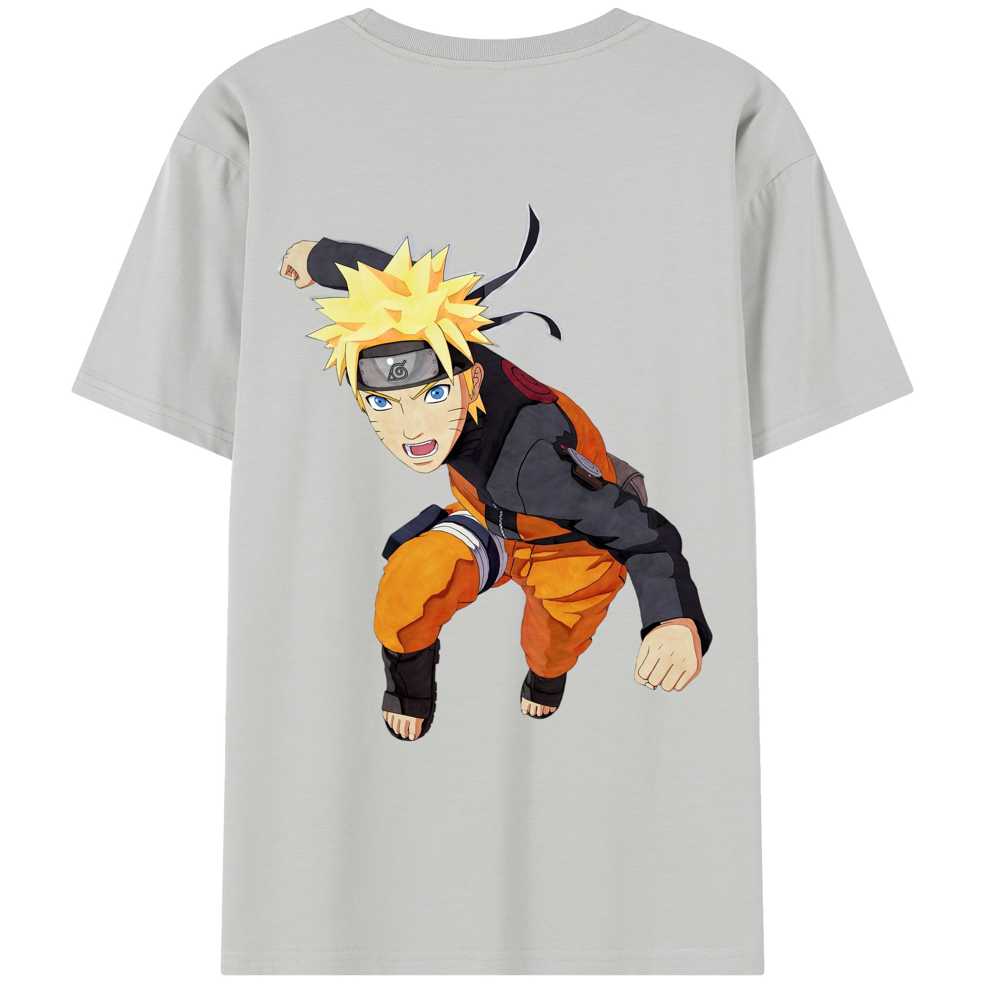 （画像用） NARUTO -ナルト- うずまき ナルト Uzumaki Naruto 綿100％半袖Tシャツ（背面プリント）