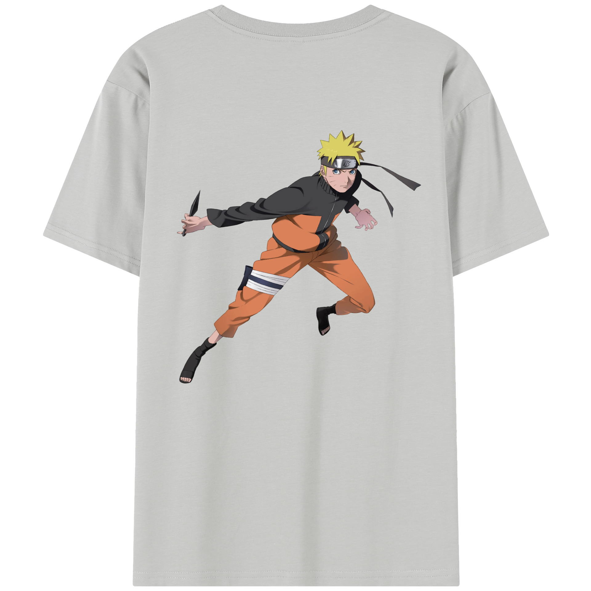 （画像用） NARUTO -ナルト- うずまき ナルト Uzumaki Naruto 綿100％半袖Tシャツ（背面プリント）