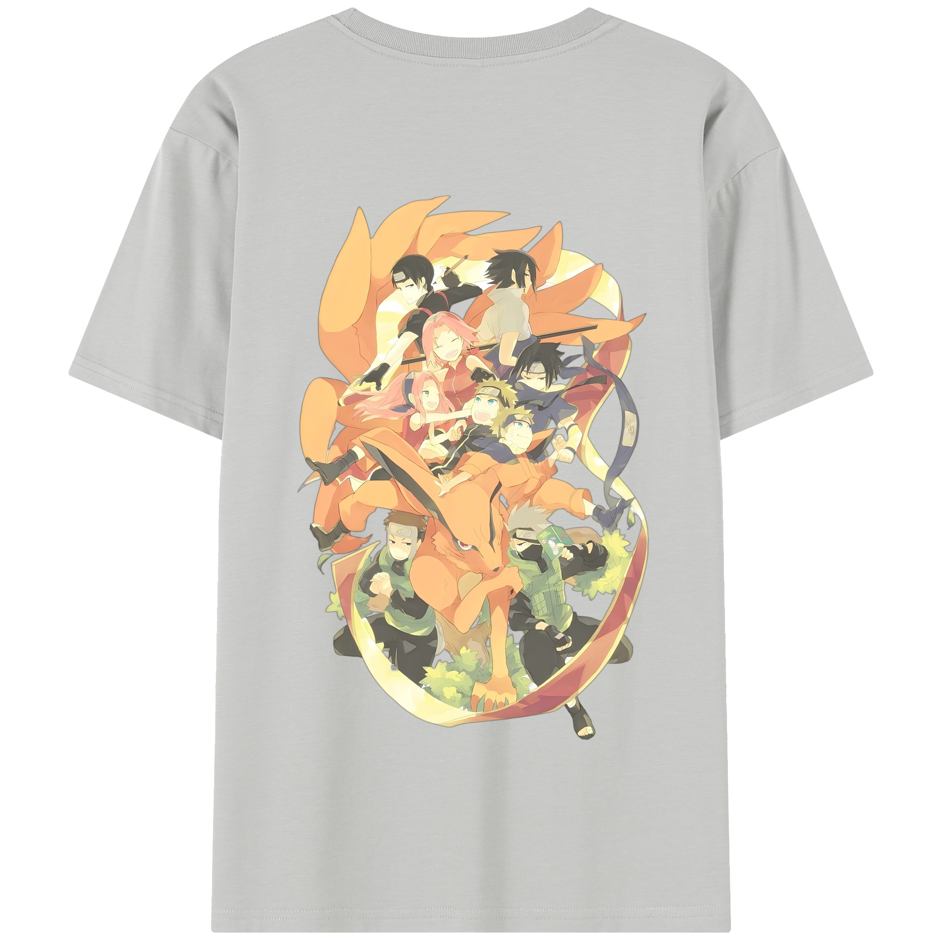 （画像用） NARUTO -ナルト- うずまき ナルト Uzumaki Naruto 綿100％半袖Tシャツ（背面プリント）
