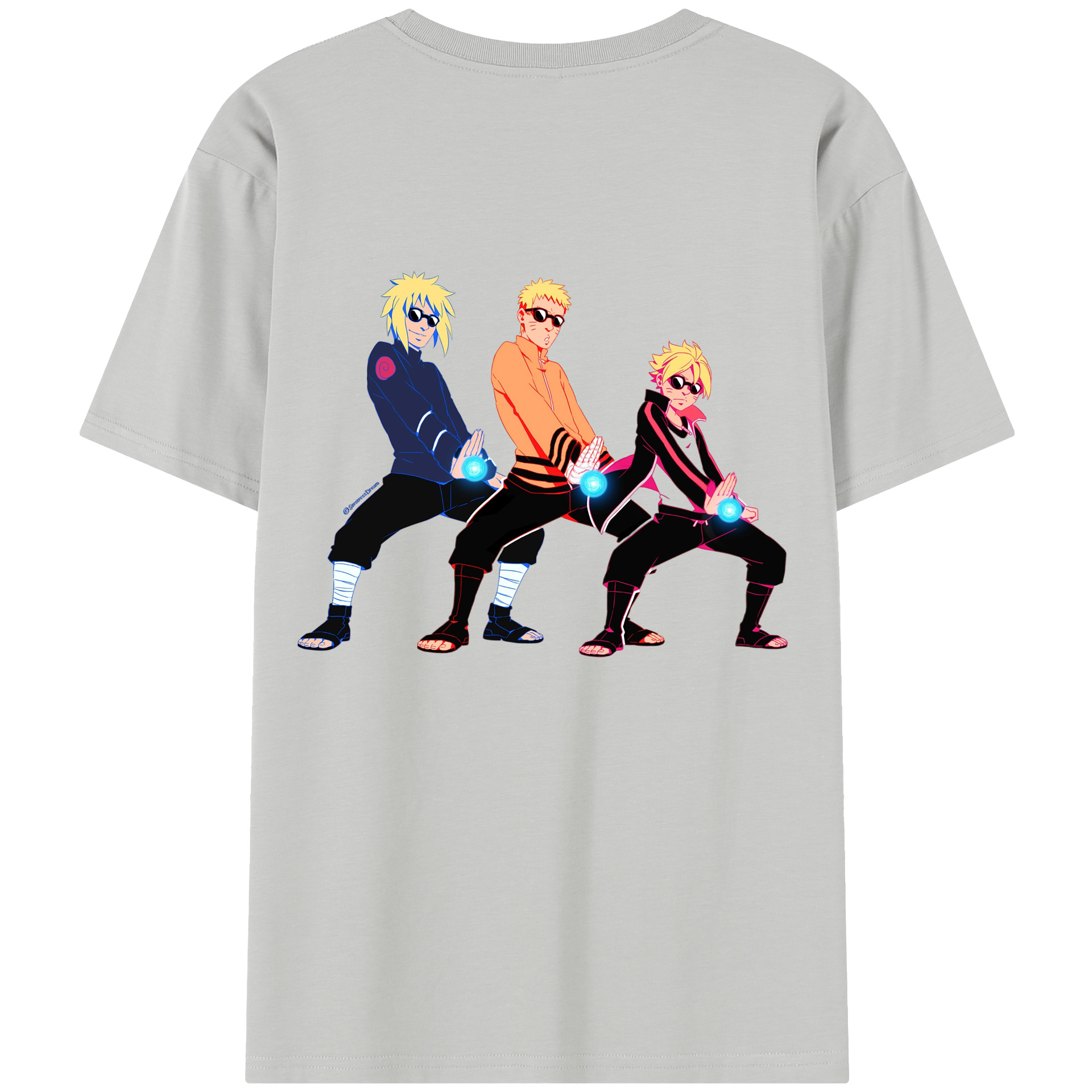 （画像用） NARUTO -ナルト- うずまき ナルト Uzumaki Naruto 綿100％半袖Tシャツ（背面プリント）
