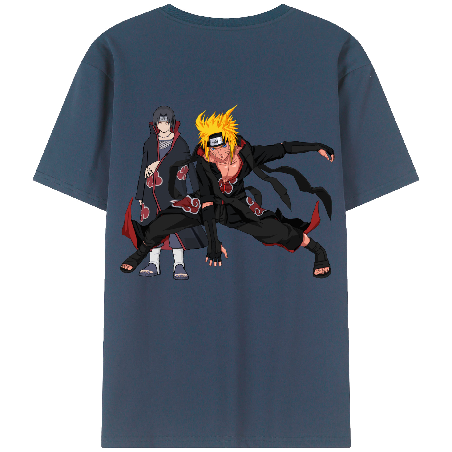 （画像用） NARUTO -ナルト- うずまき ナルト Uzumaki Naruto 綿100％半袖Tシャツ（背面プリント）
