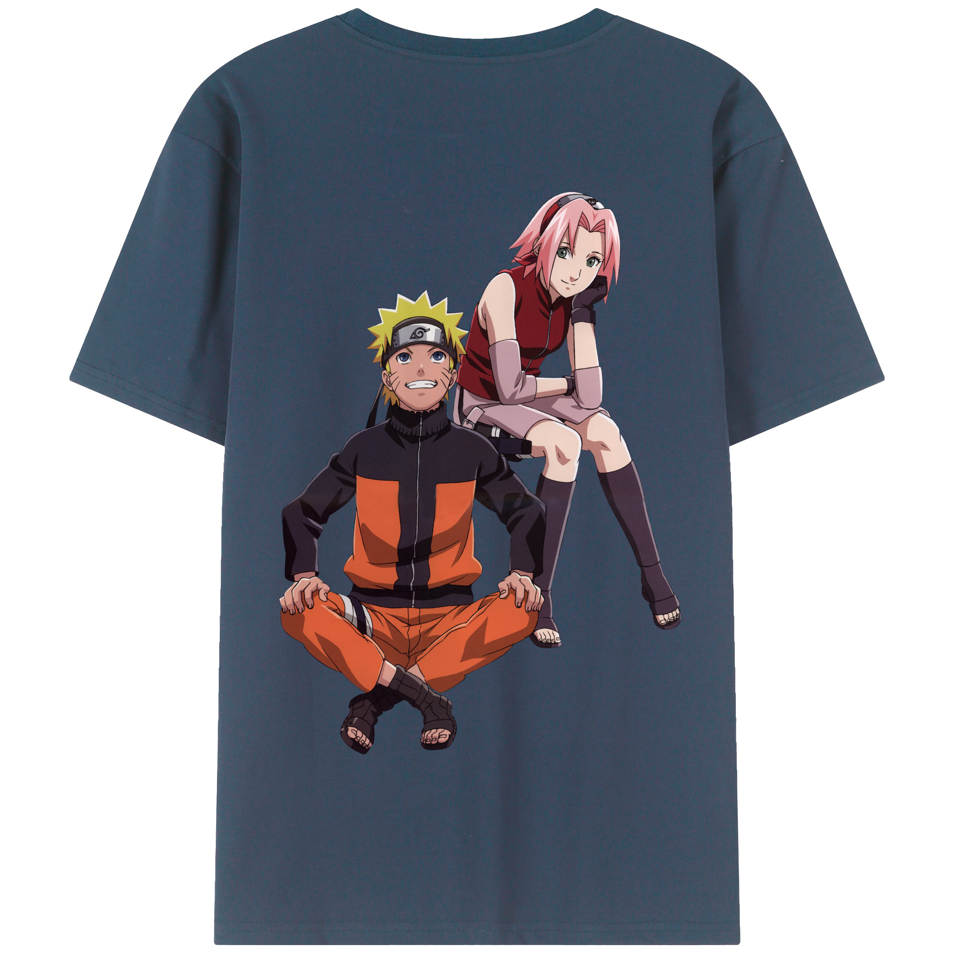 （画像用） NARUTO -ナルト- うずまき ナルト Uzumaki Naruto 綿100％半袖Tシャツ（背面プリント）