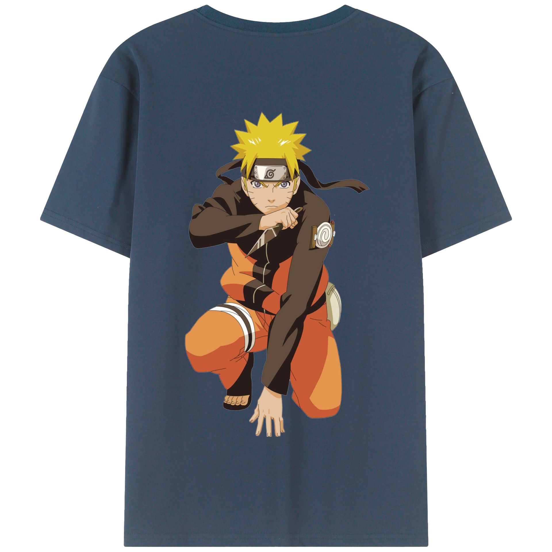 （画像用） NARUTO -ナルト- うずまき ナルト Uzumaki Naruto 綿100％半袖Tシャツ（背面プリント）