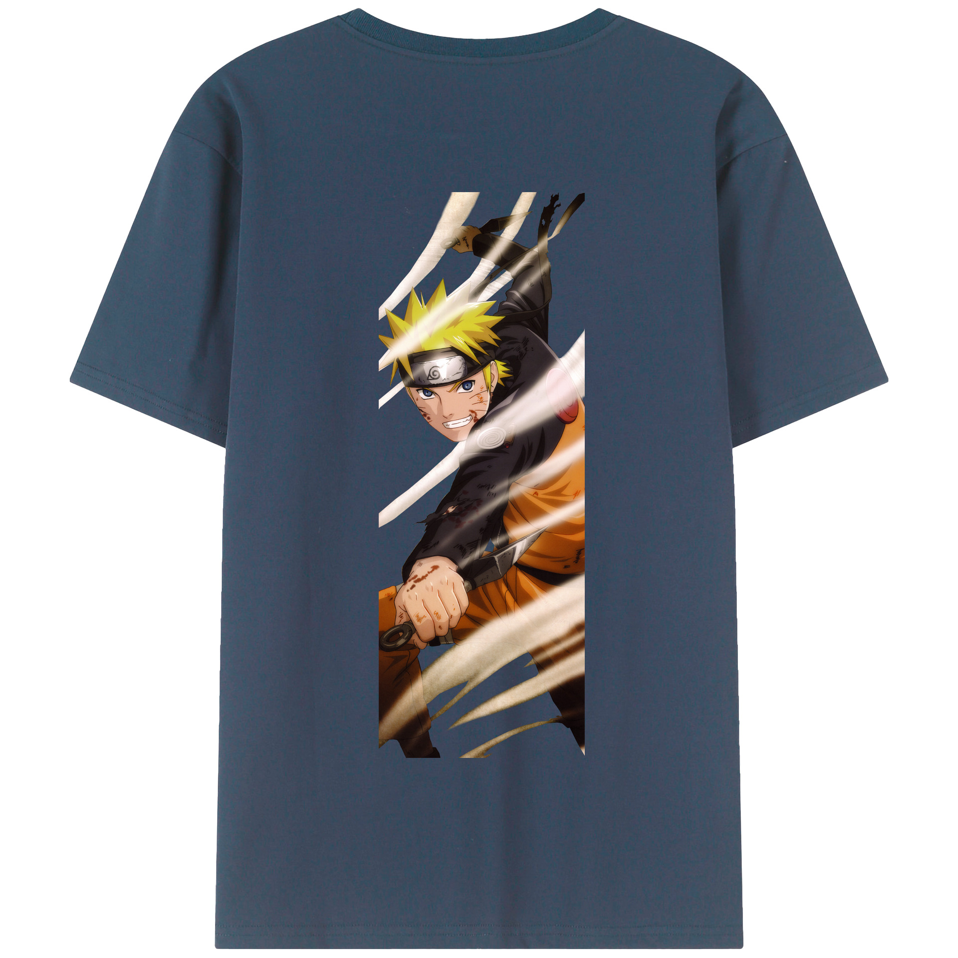 （画像用） NARUTO -ナルト- うずまき ナルト Uzumaki Naruto 綿100％半袖Tシャツ（背面プリント）