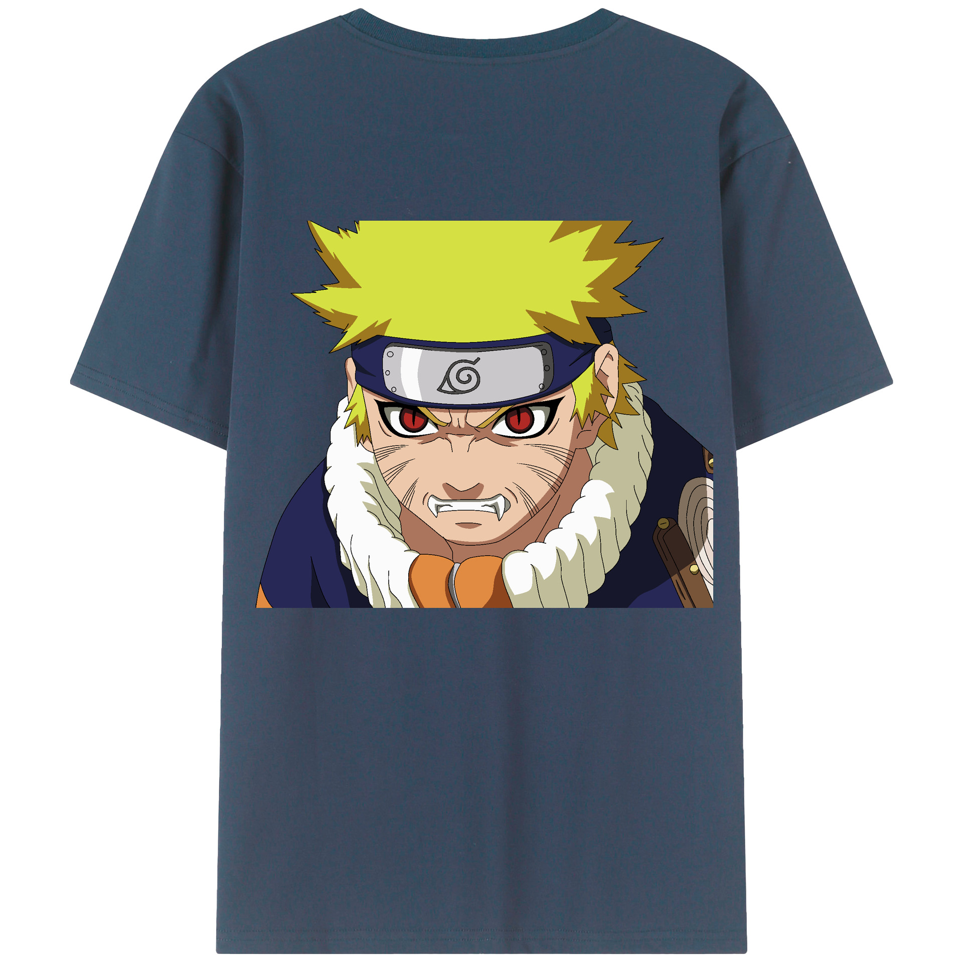 （画像用） NARUTO -ナルト- うずまき ナルト Uzumaki Naruto 綿100％半袖Tシャツ（背面プリント）