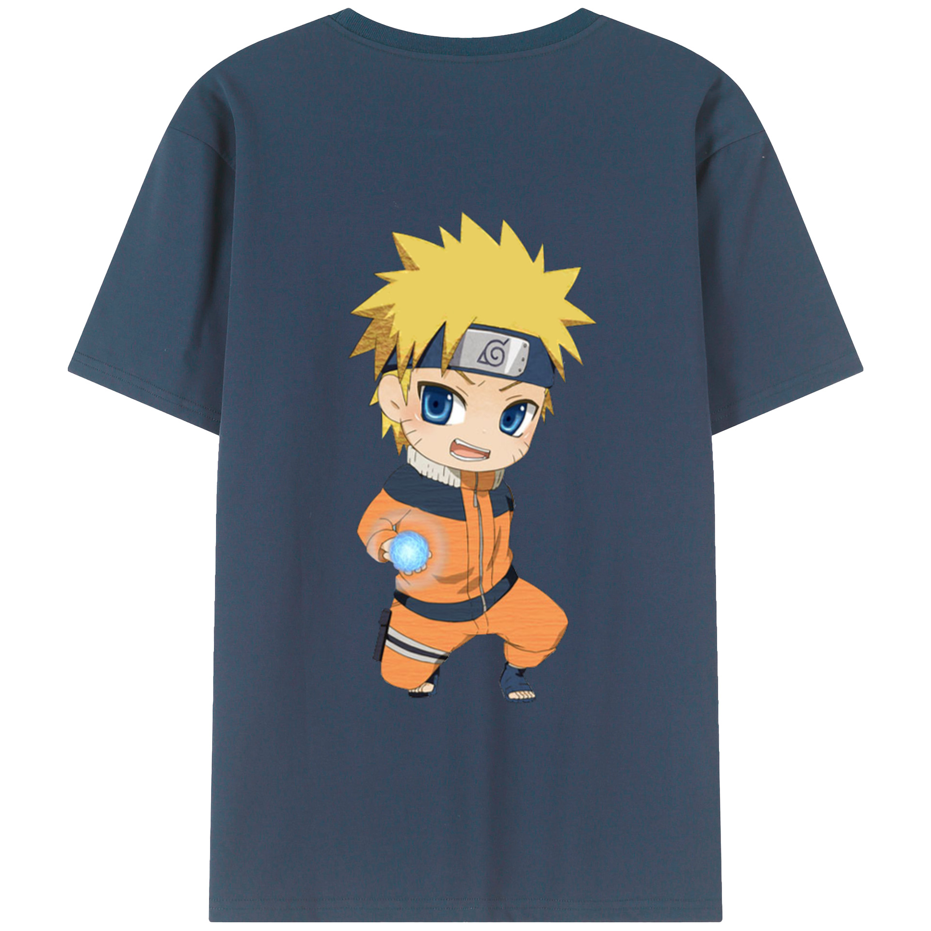 （画像用） NARUTO -ナルト- うずまき ナルト Uzumaki Naruto 綿100％半袖Tシャツ（背面プリント）