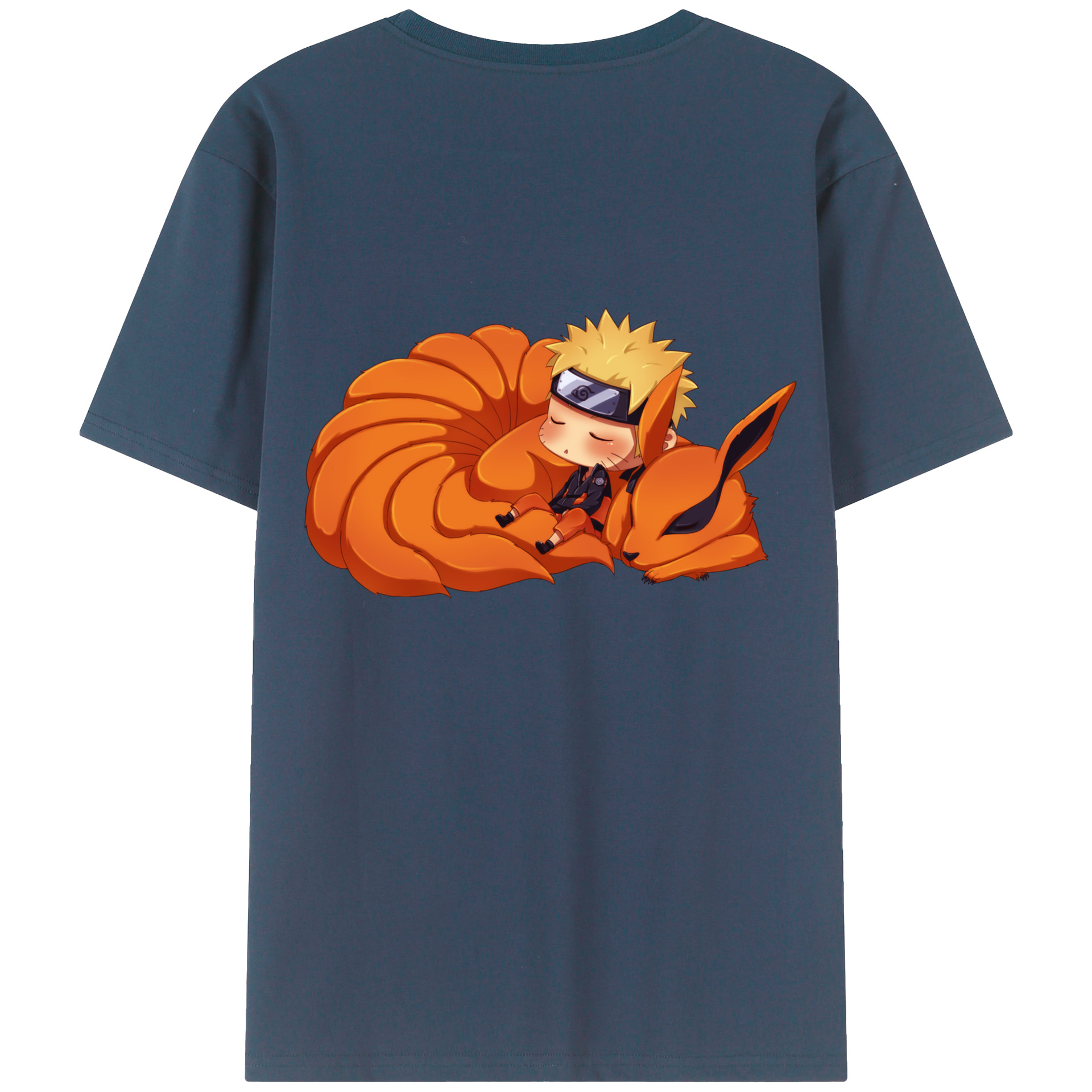 （画像用） NARUTO -ナルト- うずまき ナルト Uzumaki Naruto 綿100％半袖Tシャツ（背面プリント）