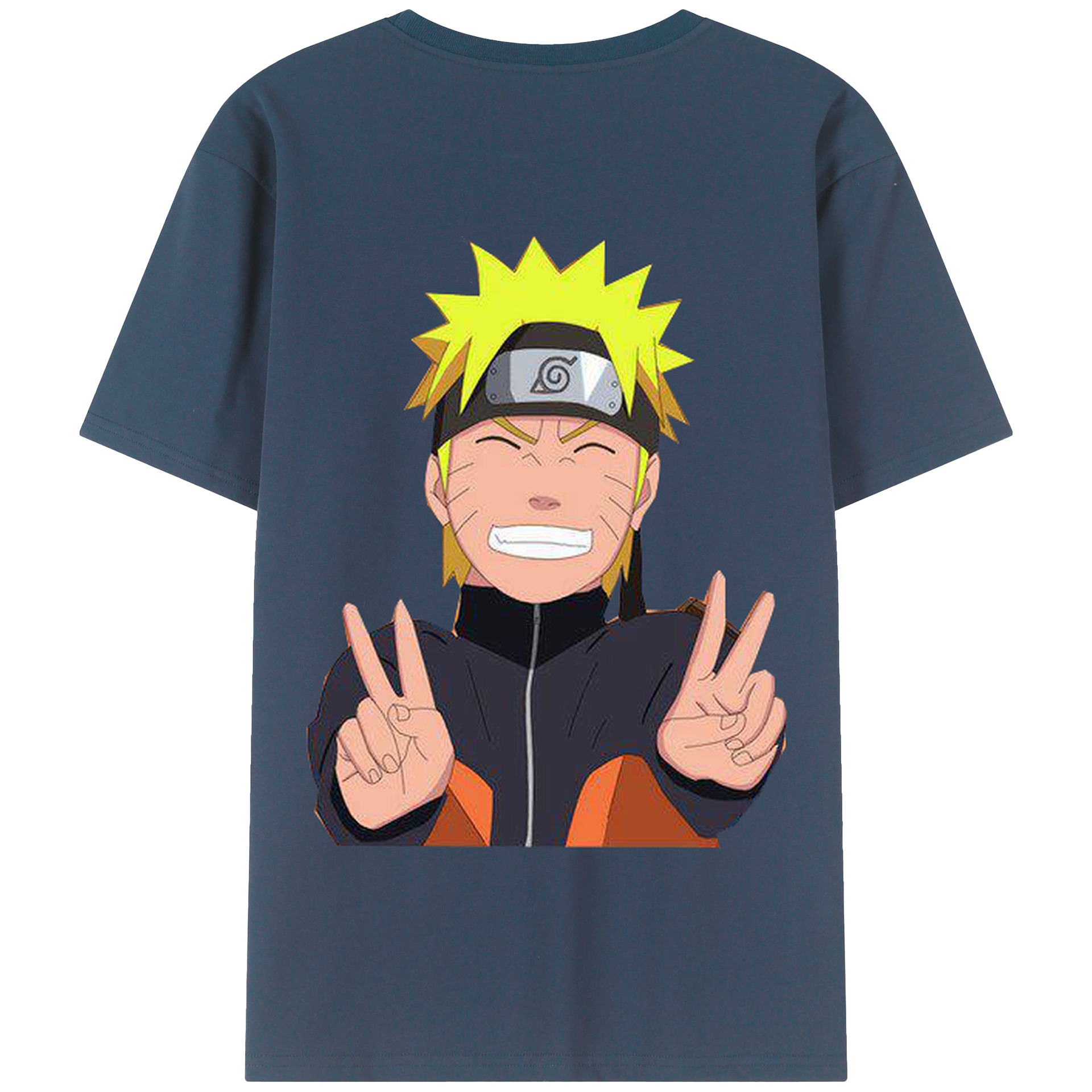 （画像用） NARUTO -ナルト- うずまき ナルト Uzumaki Naruto 綿100％半袖Tシャツ（背面プリント）