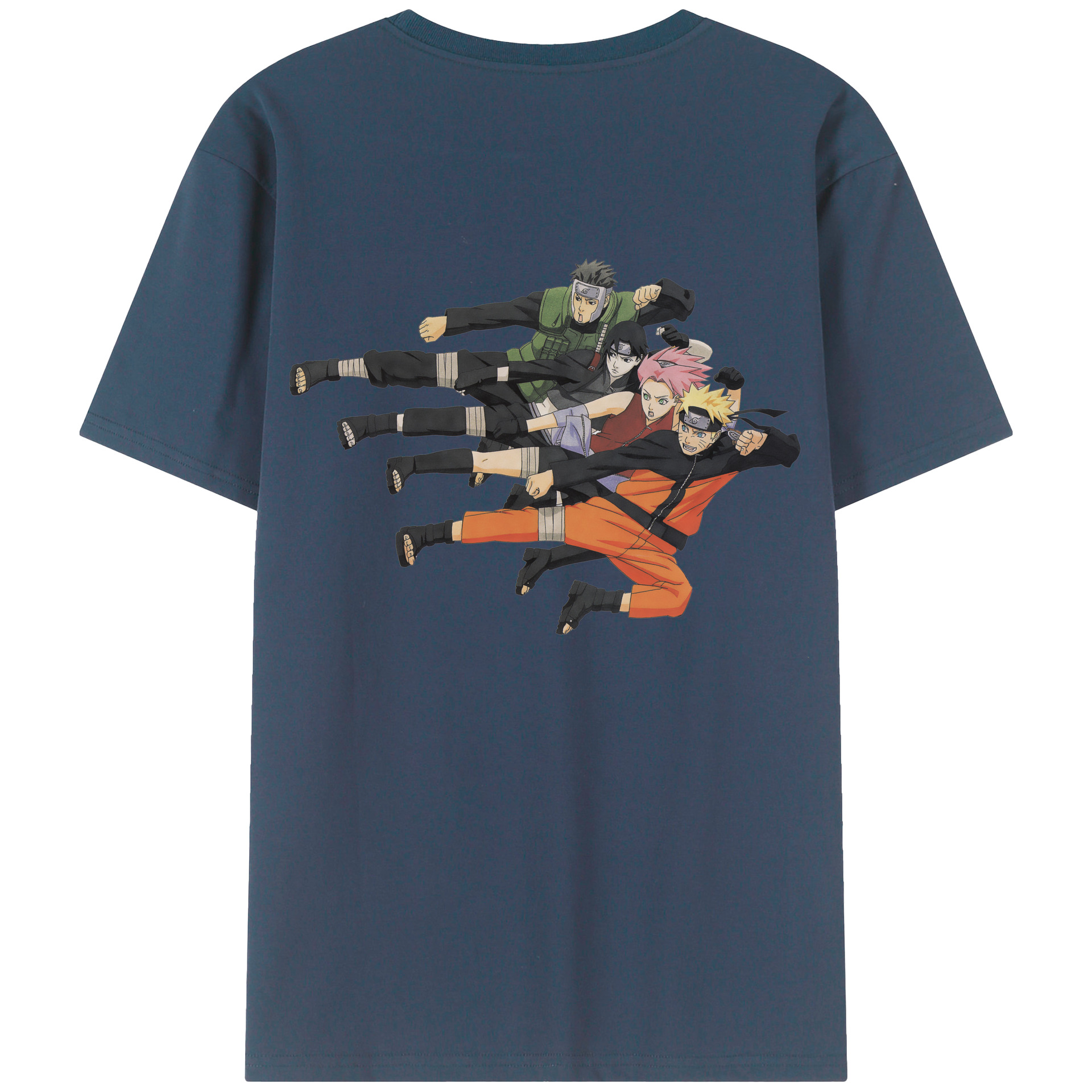 （画像用） NARUTO -ナルト- うずまき ナルト Uzumaki Naruto 綿100％半袖Tシャツ（背面プリント）