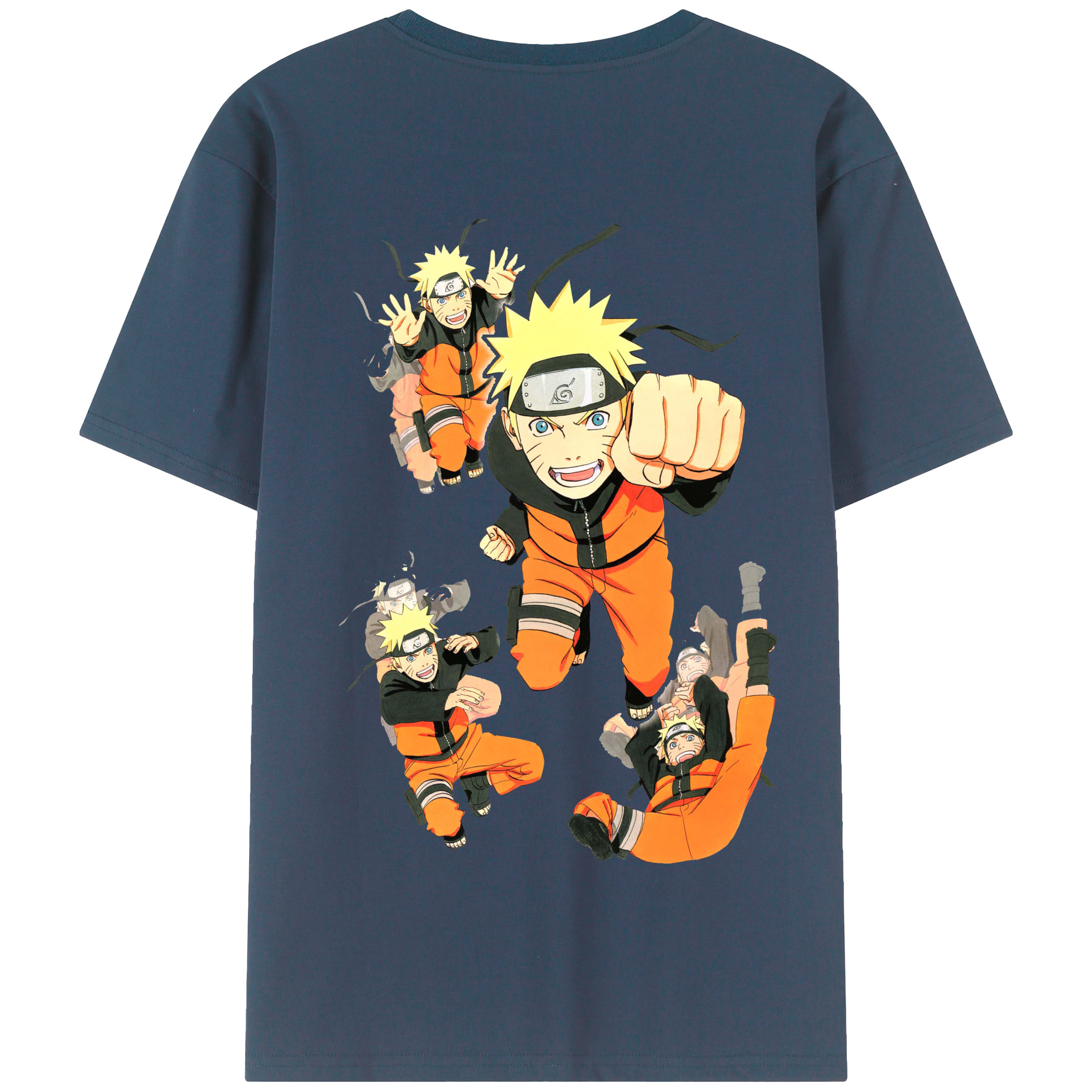 （画像用） NARUTO -ナルト- うずまき ナルト Uzumaki Naruto 綿100％半袖Tシャツ（背面プリント）