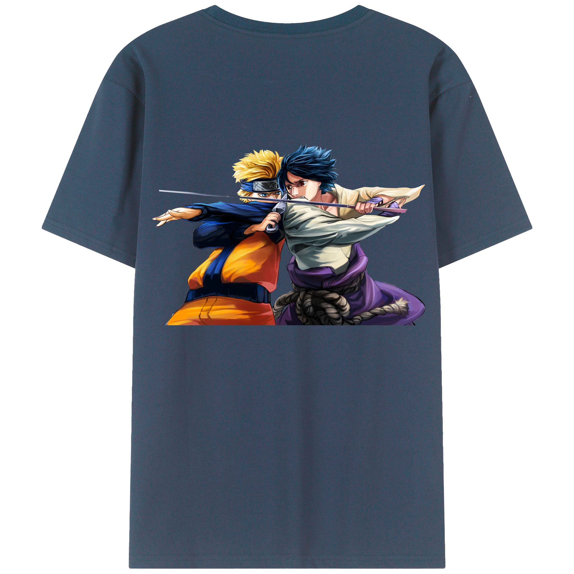 （画像用） NARUTO -ナルト- うずまき ナルト Uzumaki Naruto 綿100％半袖Tシャツ（背面プリント）