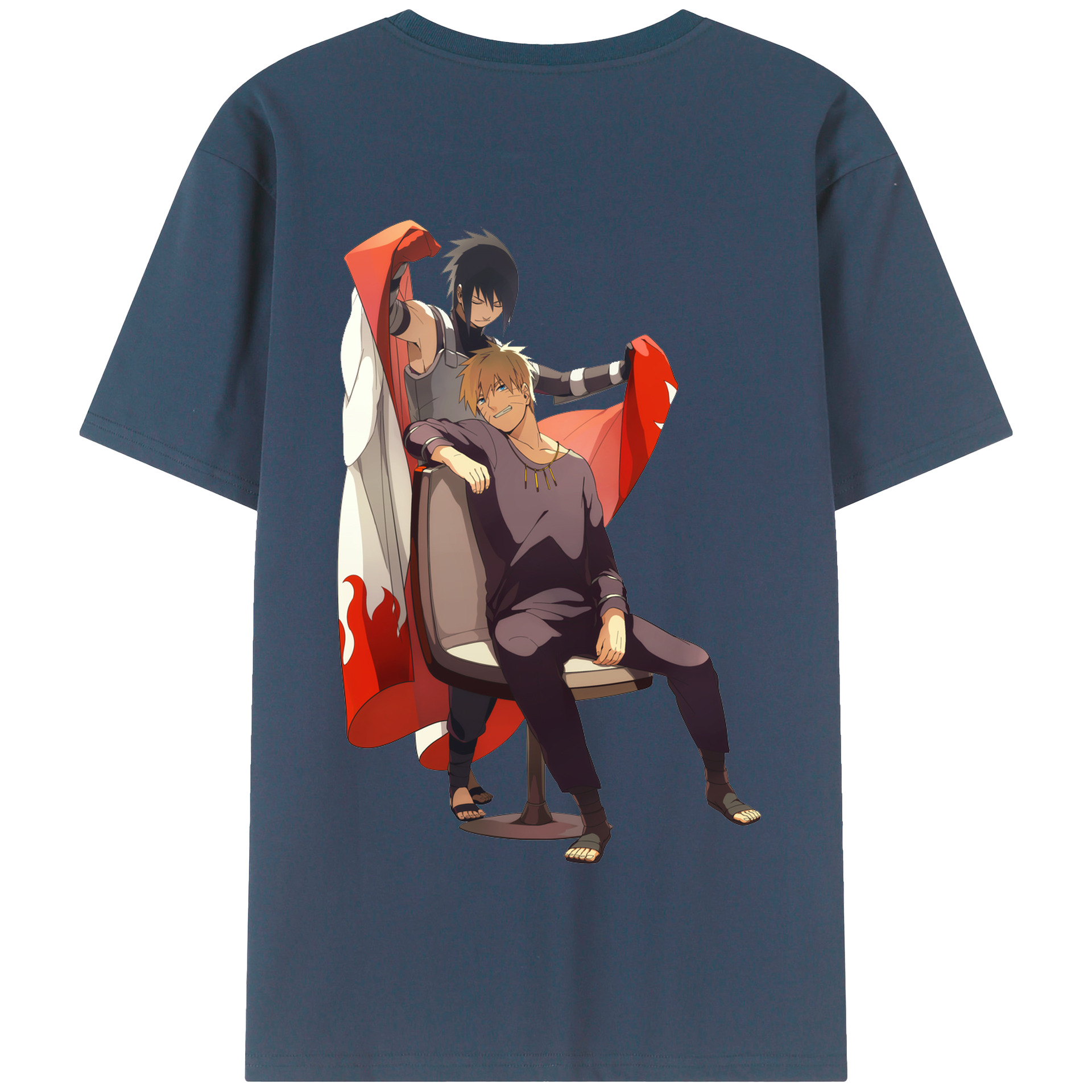 （画像用） NARUTO -ナルト- うずまき ナルト Uzumaki Naruto 綿100％半袖Tシャツ（背面プリント）