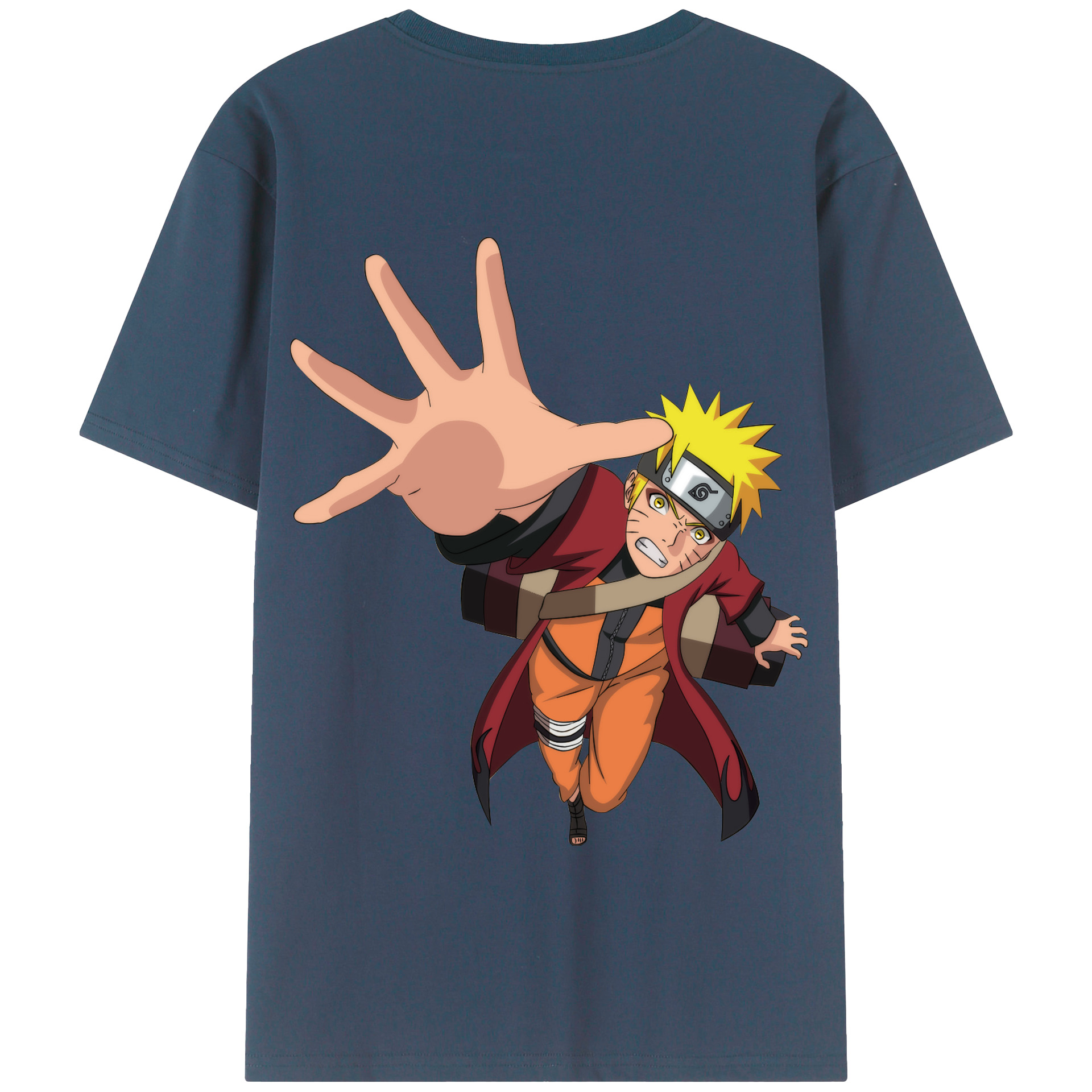 （画像用） NARUTO -ナルト- うずまき ナルト Uzumaki Naruto 綿100％半袖Tシャツ（背面プリント）