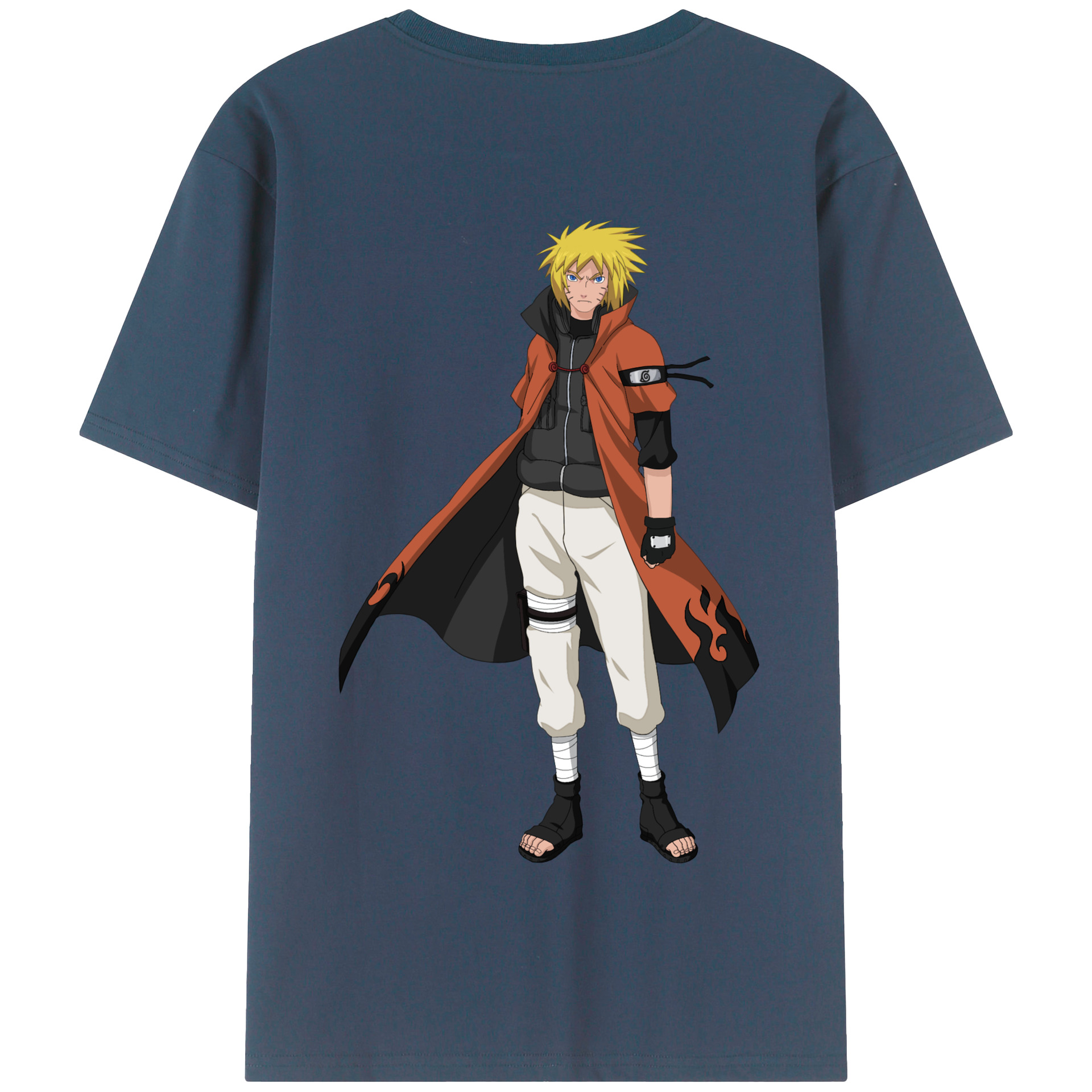 （画像用） NARUTO -ナルト- うずまき ナルト Uzumaki Naruto 綿100％半袖Tシャツ（背面プリント）
