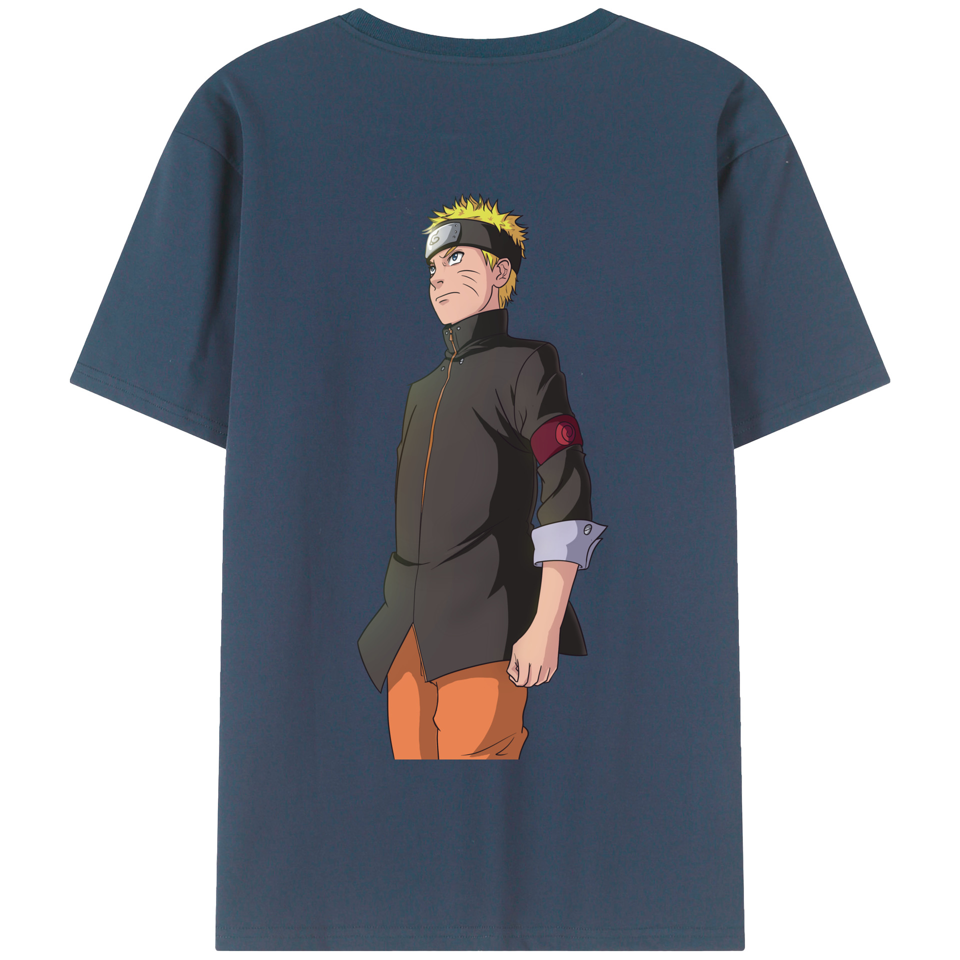（画像用） NARUTO -ナルト- うずまき ナルト Uzumaki Naruto 綿100％半袖Tシャツ（背面プリント）