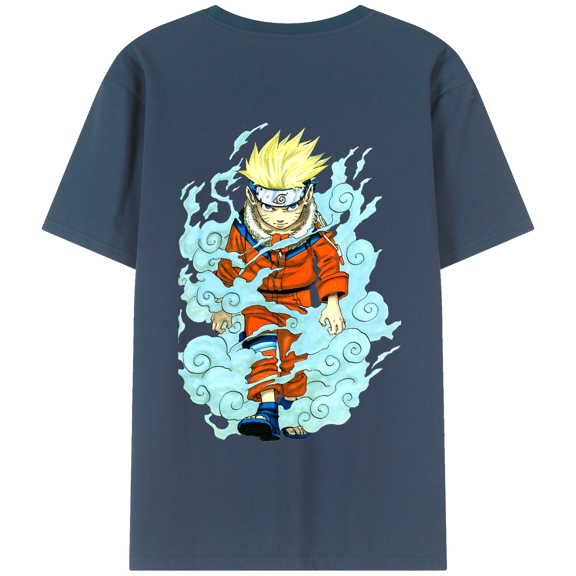 （画像用） NARUTO -ナルト- うずまき ナルト Uzumaki Naruto 綿100％半袖Tシャツ（背面プリント）
