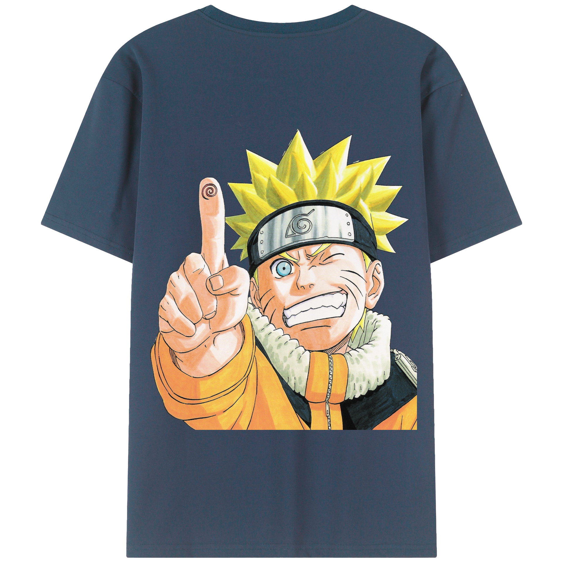 （画像用） NARUTO -ナルト- うずまき ナルト Uzumaki Naruto 綿100％半袖Tシャツ（背面プリント）