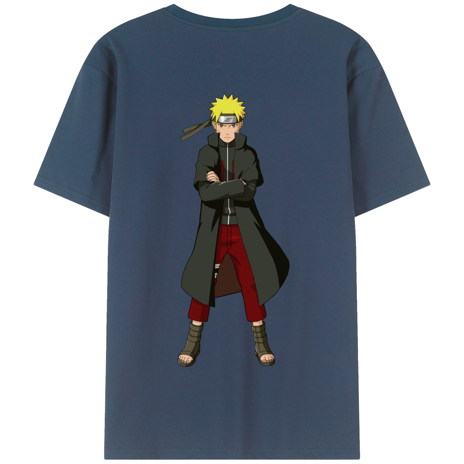 （画像用） NARUTO -ナルト- うずまき ナルト Uzumaki Naruto 綿100％半袖Tシャツ（背面プリント）