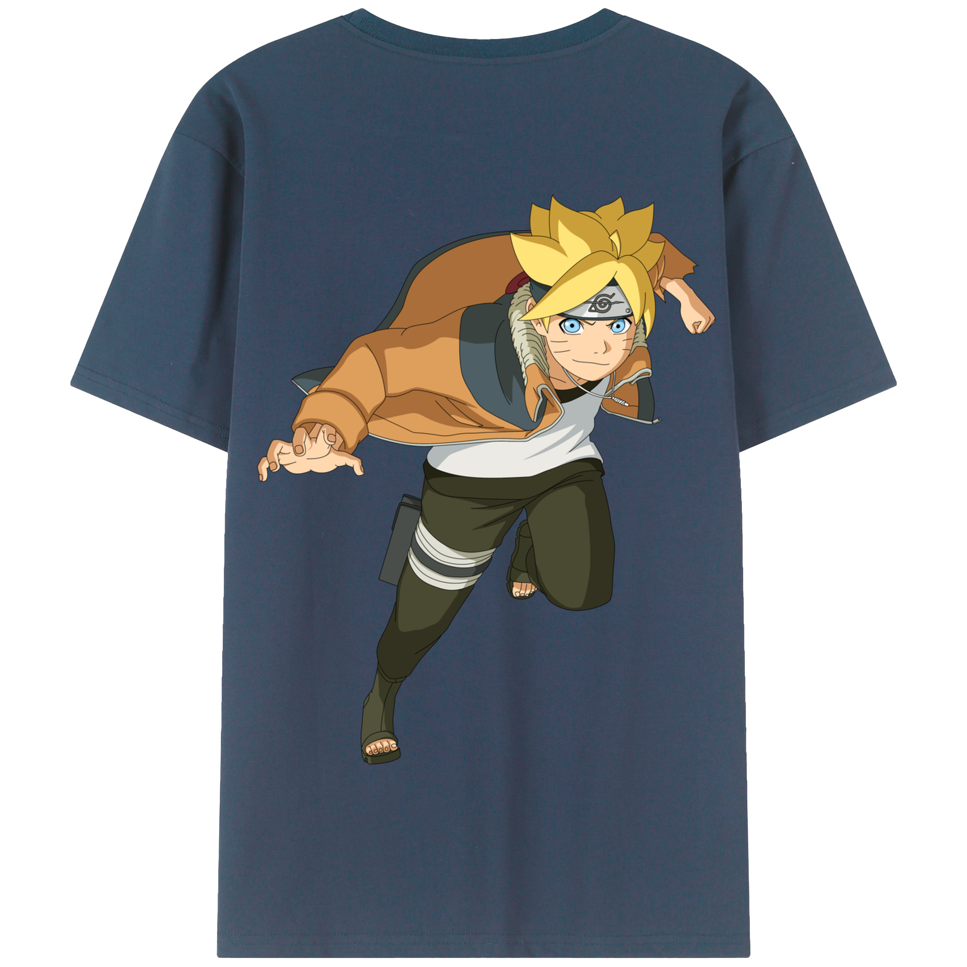 （画像用） NARUTO -ナルト- うずまき ナルト Uzumaki Naruto 綿100％半袖Tシャツ（背面プリント）