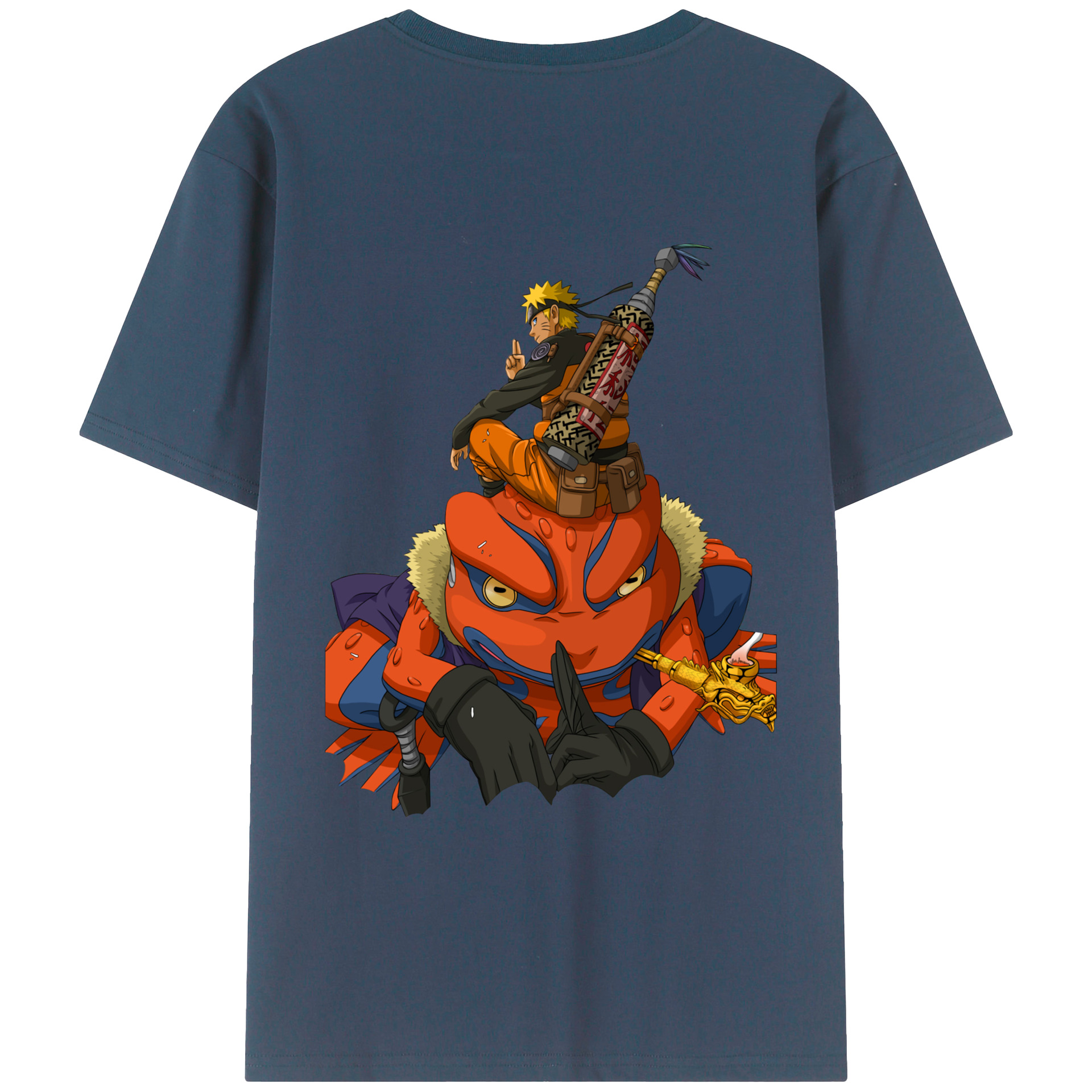 （画像用） NARUTO -ナルト- うずまき ナルト Uzumaki Naruto 綿100％半袖Tシャツ（背面プリント）