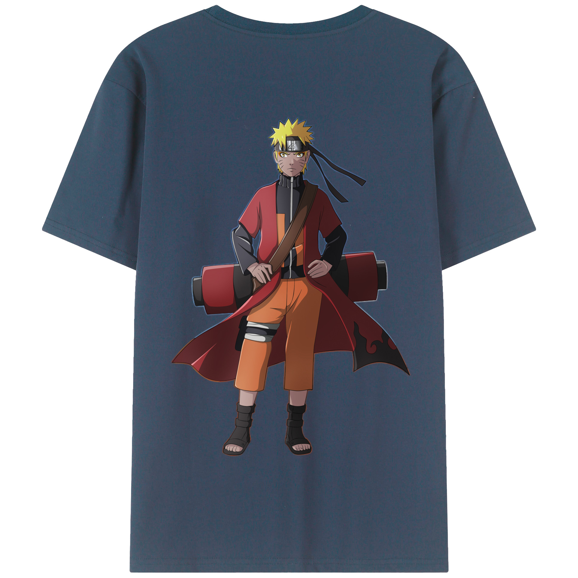 （画像用） NARUTO -ナルト- うずまき ナルト Uzumaki Naruto 綿100％半袖Tシャツ（背面プリント）