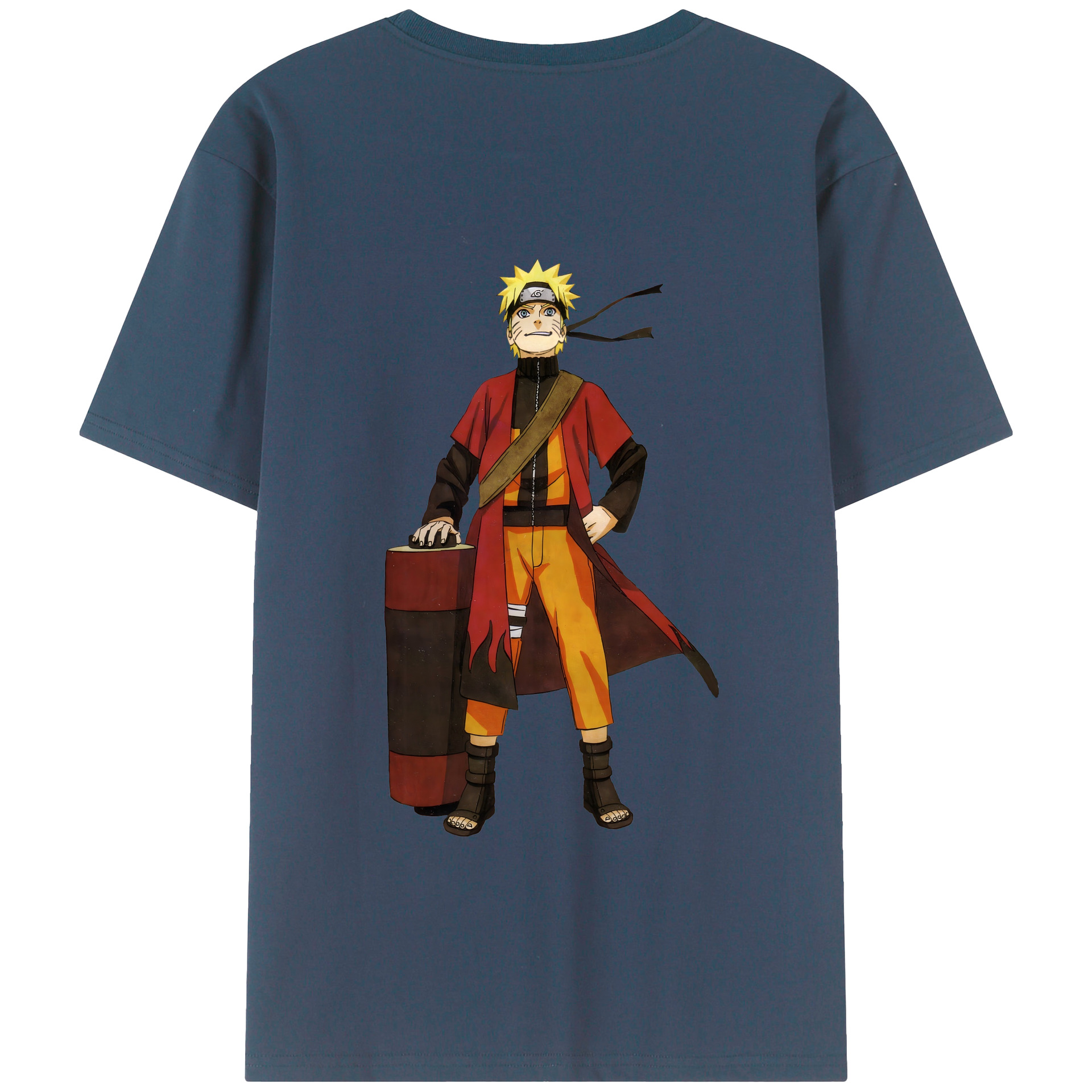 （画像用） NARUTO -ナルト- うずまき ナルト Uzumaki Naruto 綿100％半袖Tシャツ（背面プリント）