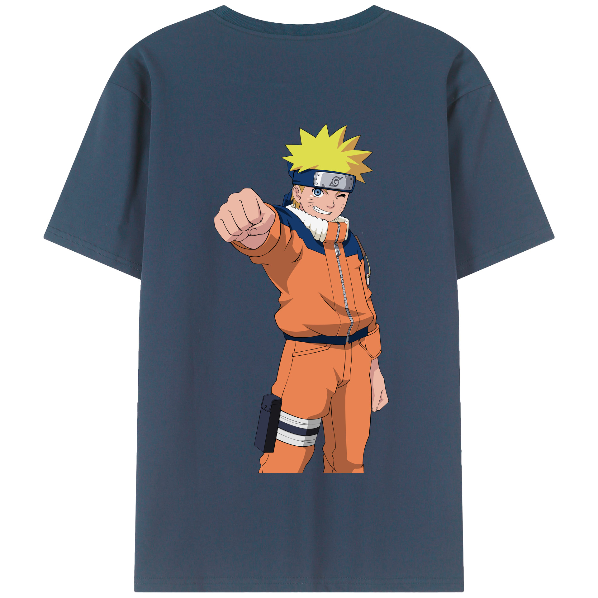 （画像用） NARUTO -ナルト- うずまき ナルト Uzumaki Naruto 綿100％半袖Tシャツ（背面プリント）
