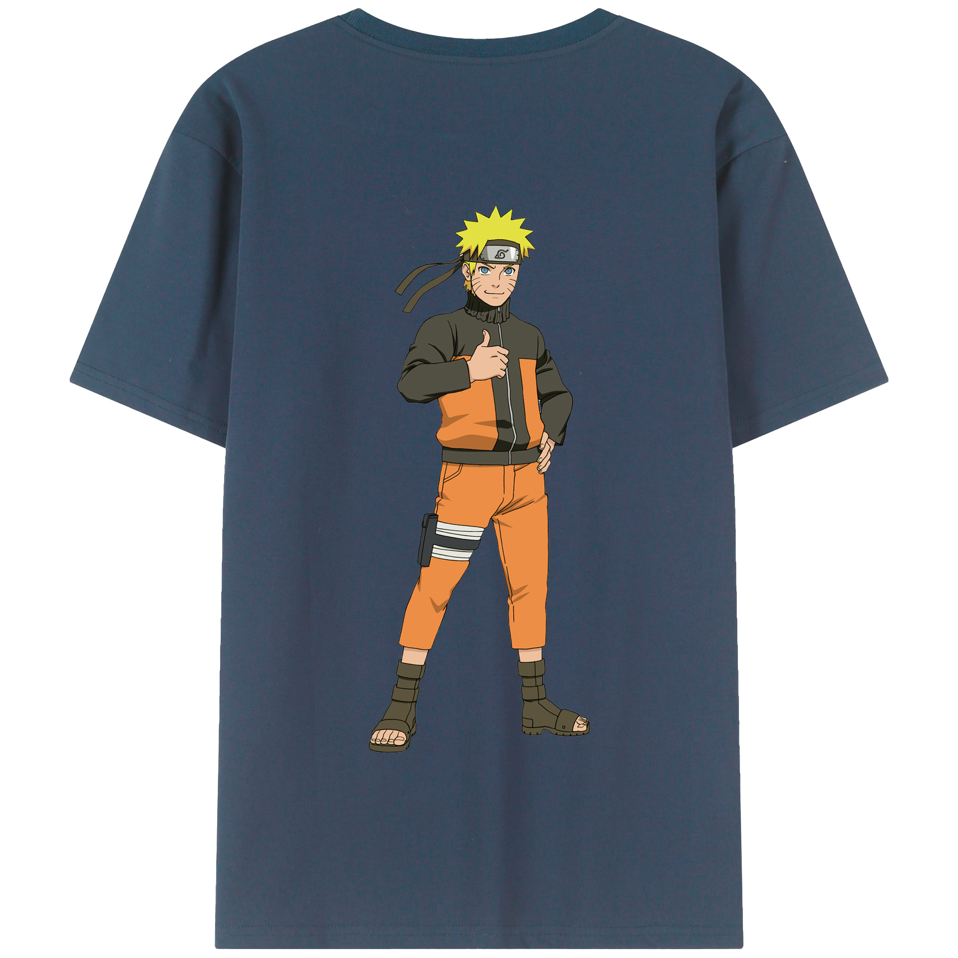 （画像用） NARUTO -ナルト- うずまき ナルト Uzumaki Naruto 綿100％半袖Tシャツ（背面プリント）