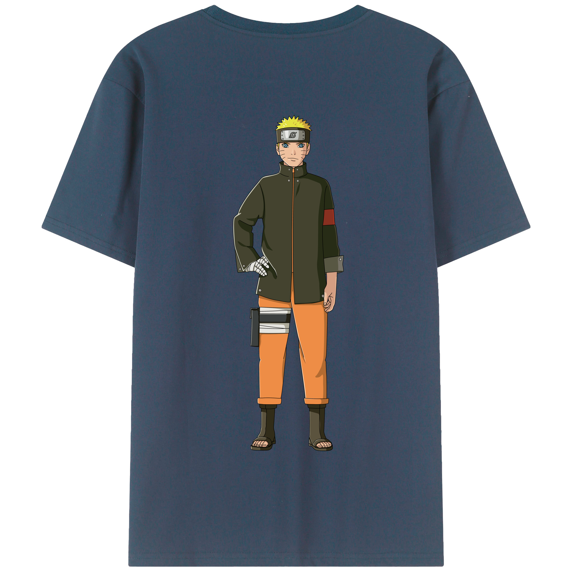 （画像用） NARUTO -ナルト- うずまき ナルト Uzumaki Naruto 綿100％半袖Tシャツ（背面プリント）