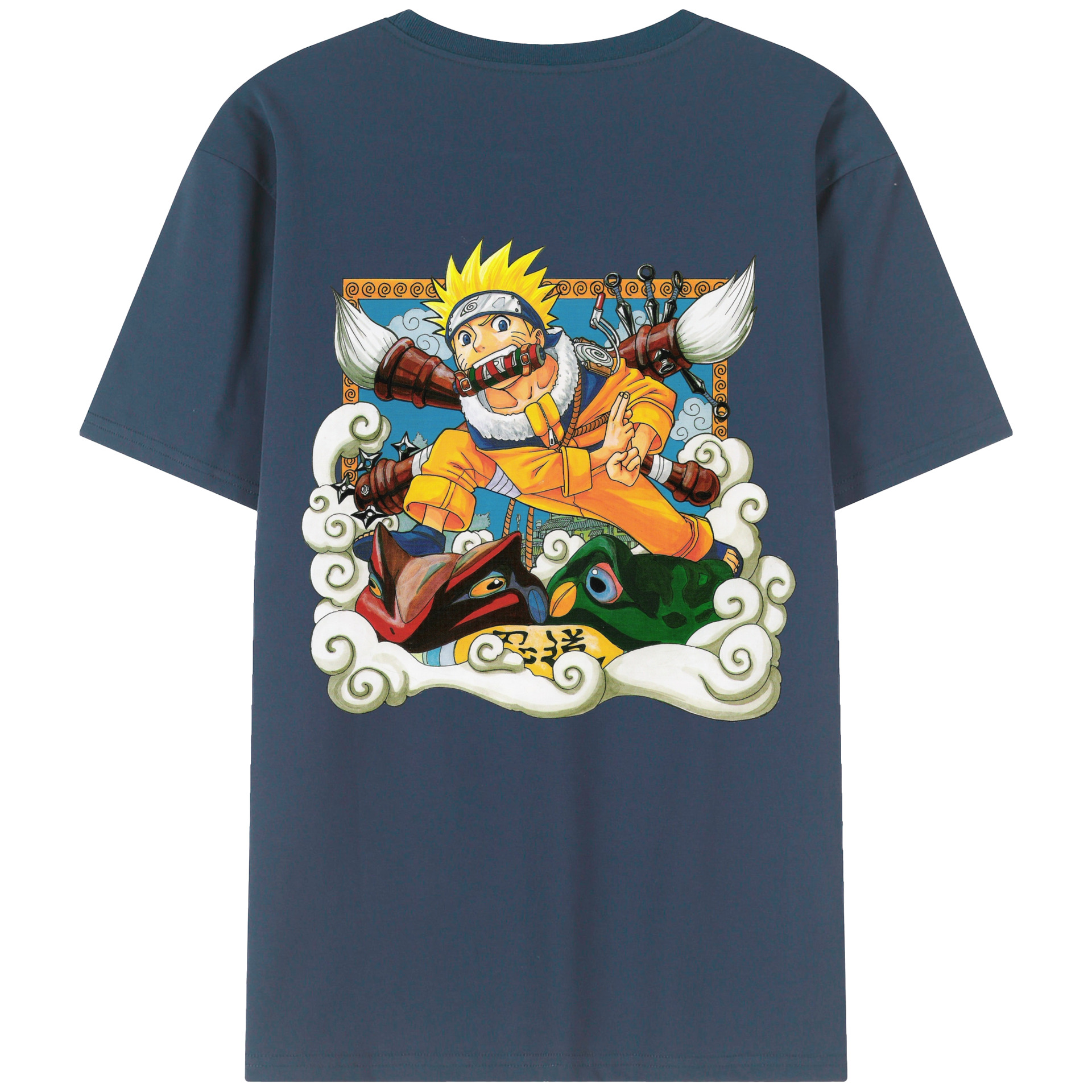 （画像用） NARUTO -ナルト- うずまき ナルト Uzumaki Naruto 綿100％半袖Tシャツ（背面プリント）