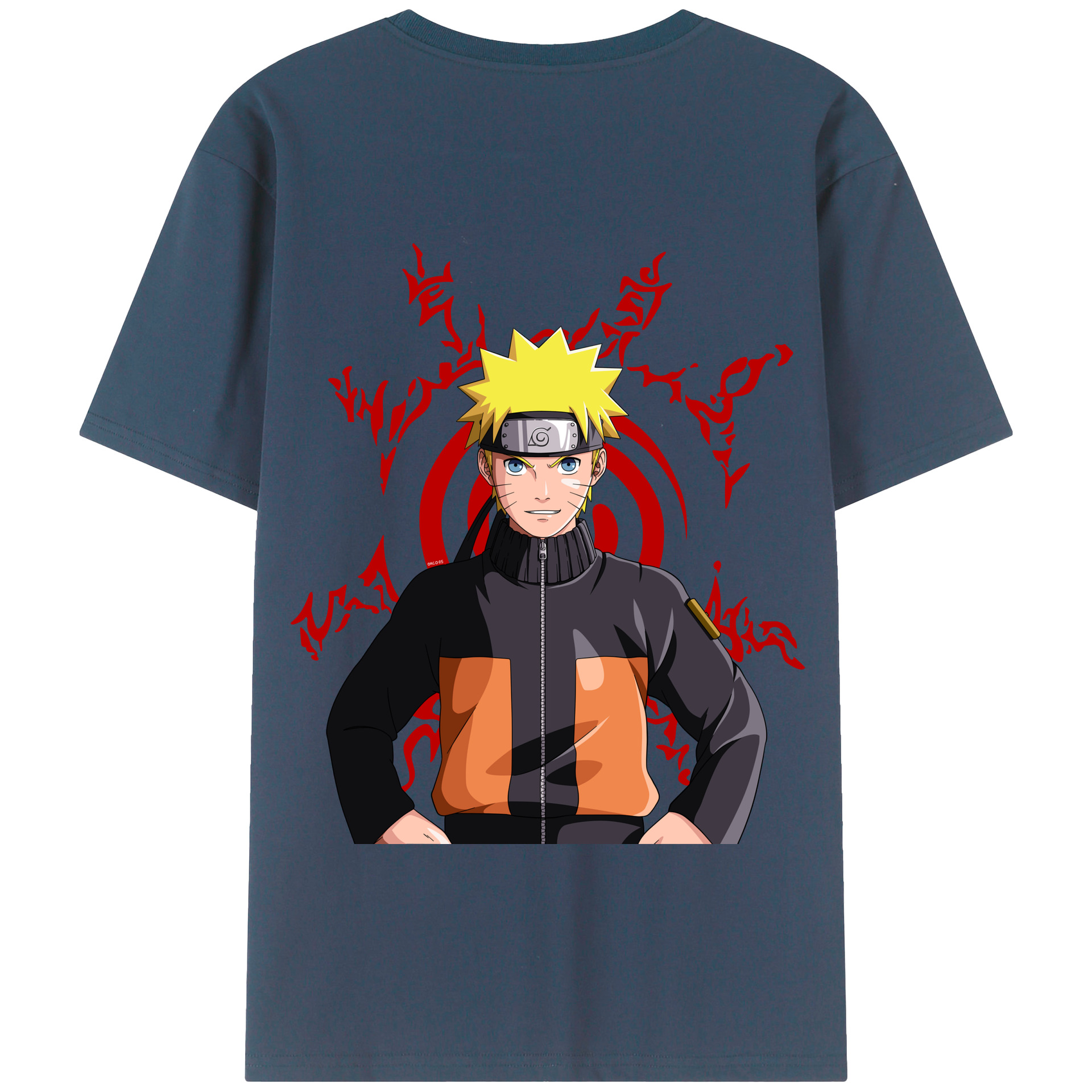 （画像用） NARUTO -ナルト- うずまき ナルト Uzumaki Naruto 綿100％半袖Tシャツ（背面プリント）