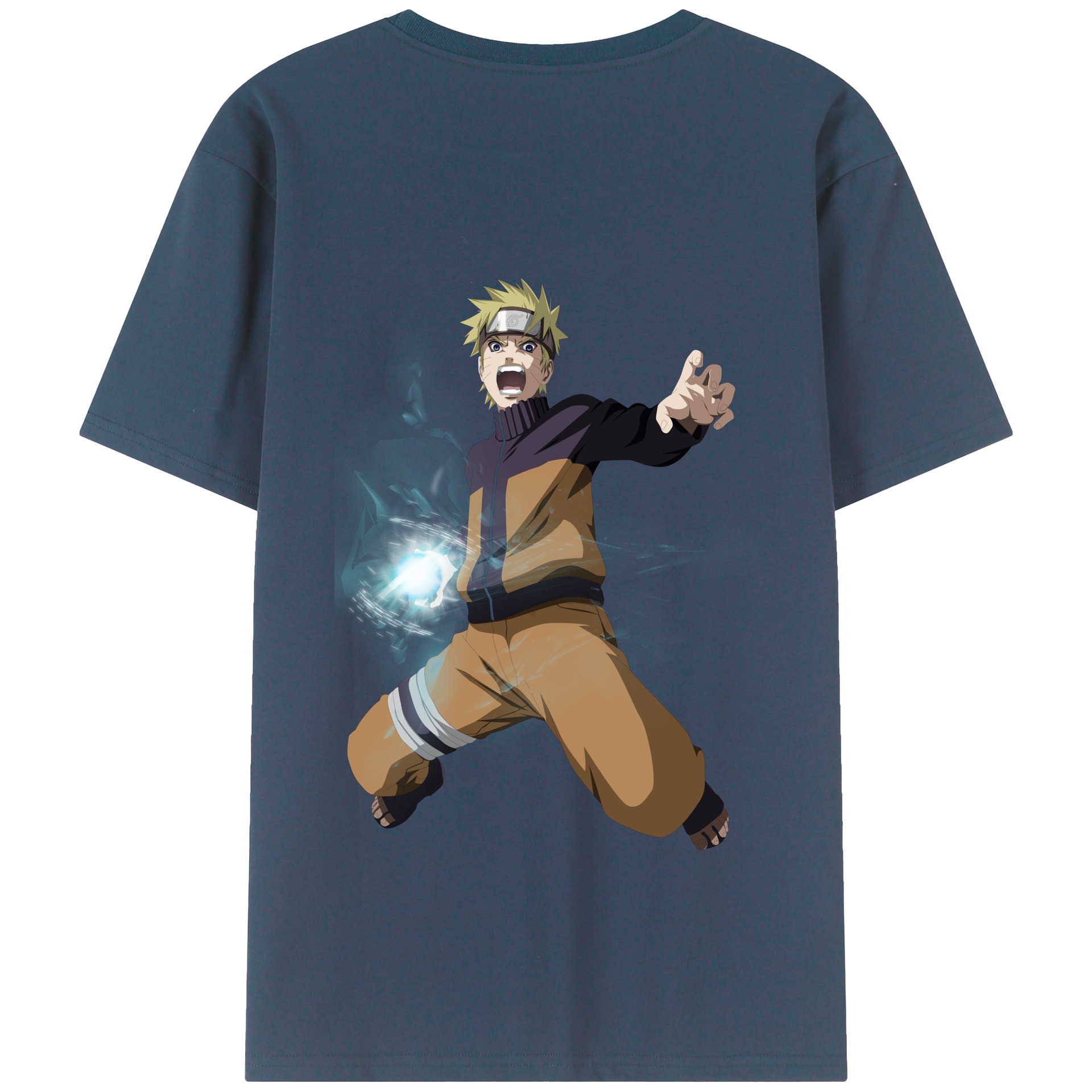 （画像用） NARUTO -ナルト- うずまき ナルト Uzumaki Naruto 綿100％半袖Tシャツ（背面プリント）