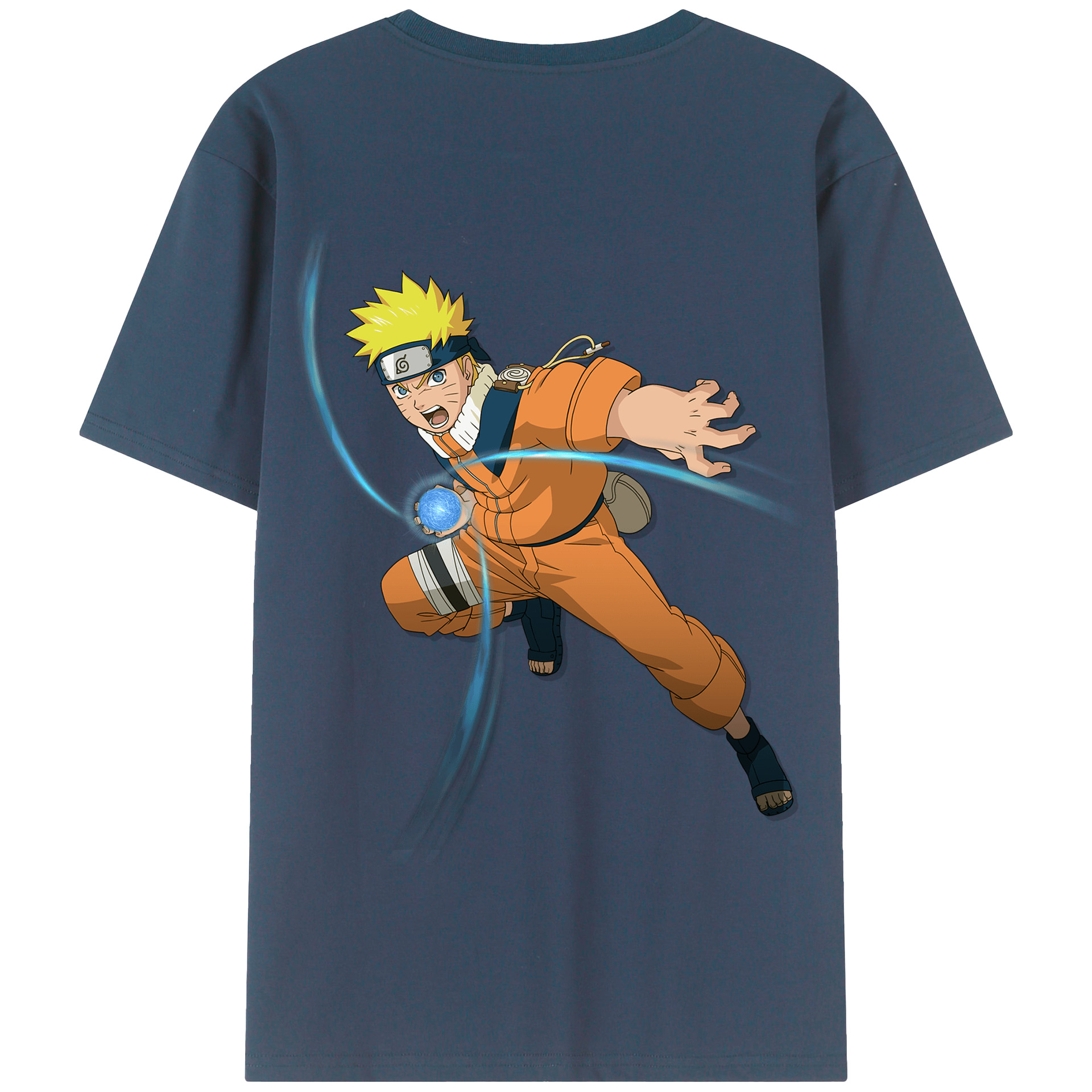 （画像用） NARUTO -ナルト- うずまき ナルト Uzumaki Naruto 綿100％半袖Tシャツ（背面プリント）