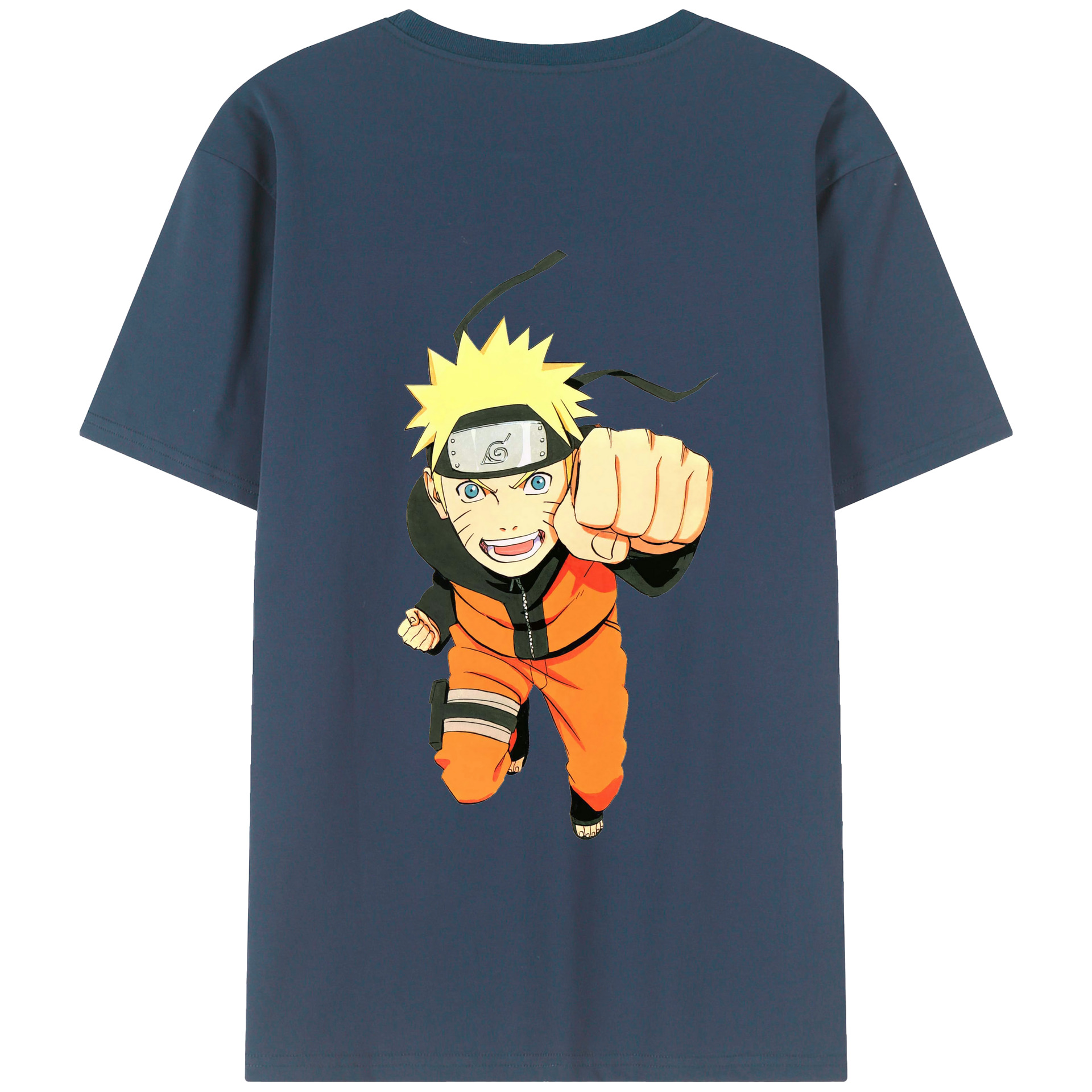 （画像用） NARUTO -ナルト- うずまき ナルト Uzumaki Naruto 綿100％半袖Tシャツ（背面プリント）