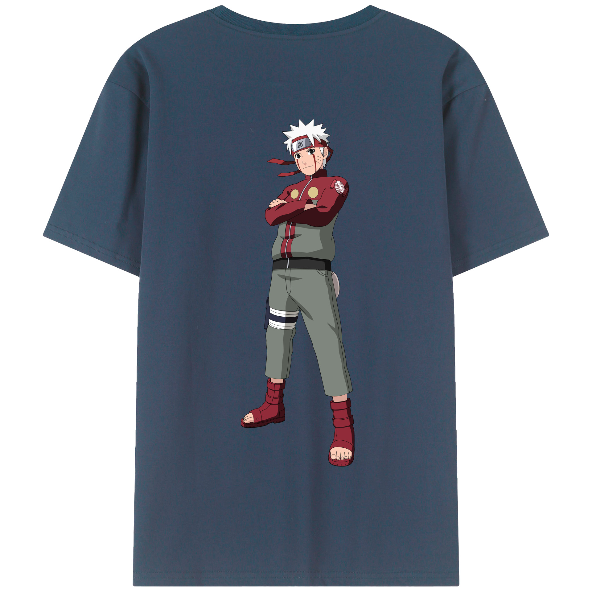 （画像用） NARUTO -ナルト- うずまき ナルト Uzumaki Naruto 綿100％半袖Tシャツ（背面プリント）
