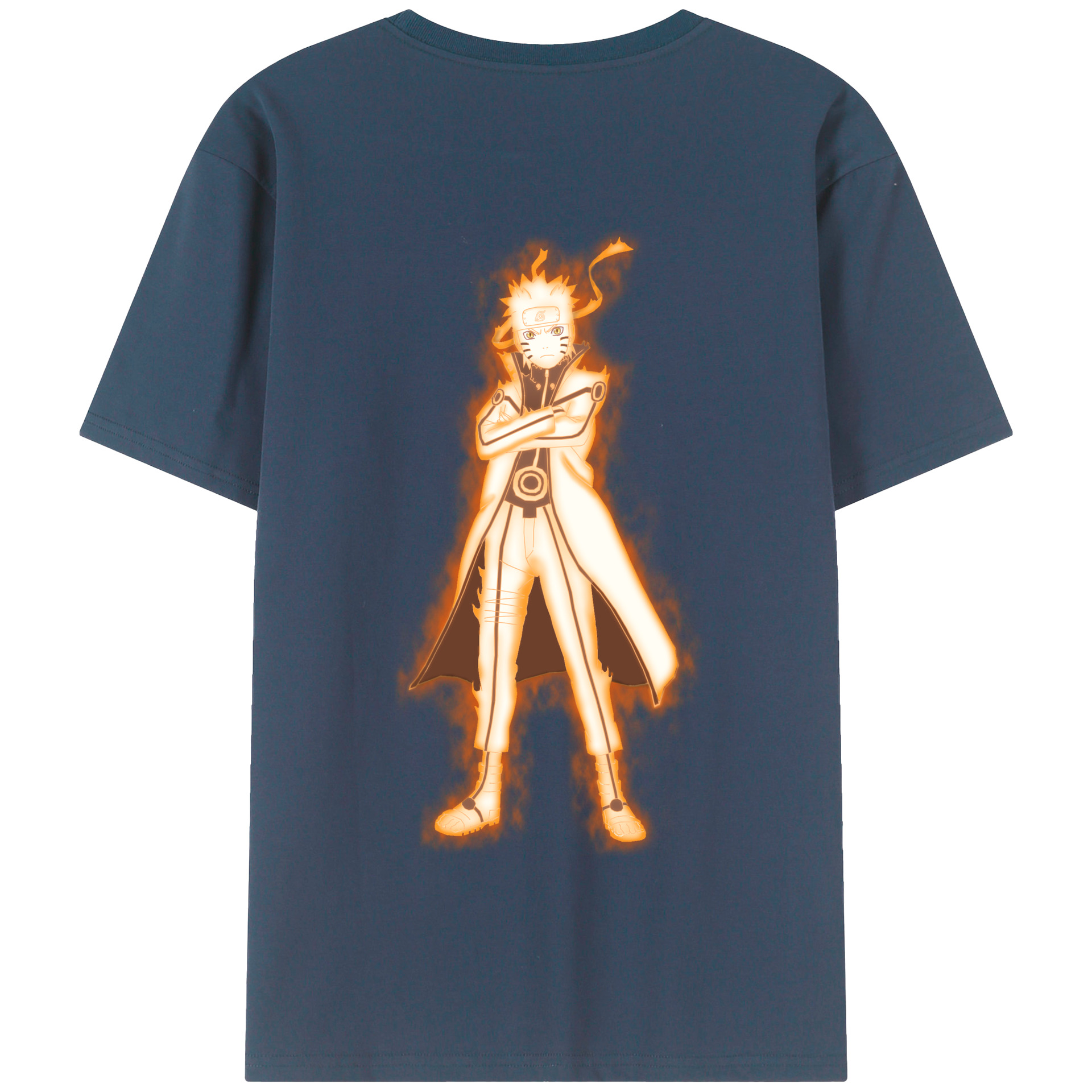 （画像用） NARUTO -ナルト- うずまき ナルト Uzumaki Naruto 綿100％半袖Tシャツ（背面プリント）