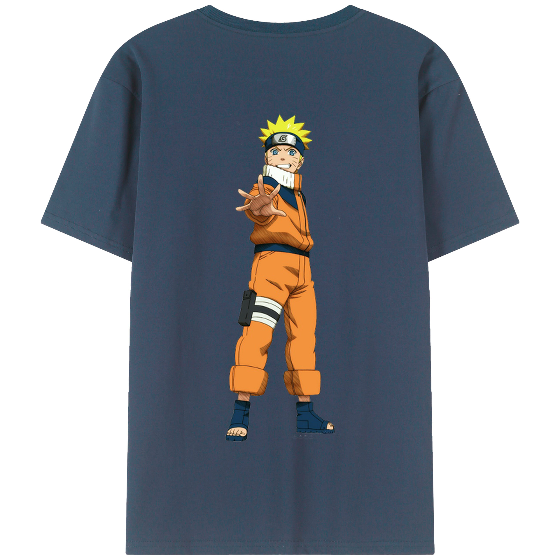 （画像用） NARUTO -ナルト- うずまき ナルト Uzumaki Naruto 綿100％半袖Tシャツ（背面プリント）