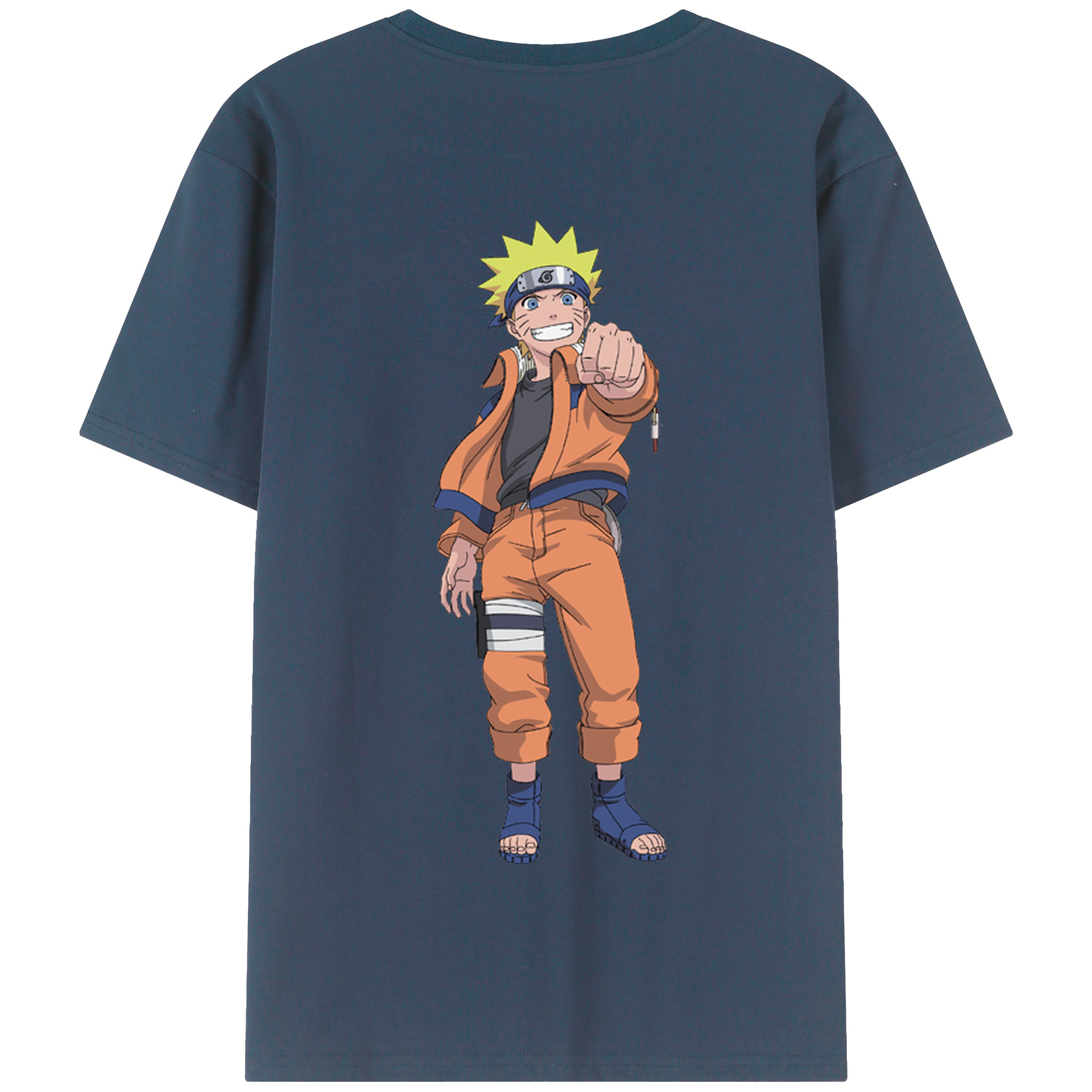 （画像用） NARUTO -ナルト- うずまき ナルト Uzumaki Naruto 綿100％半袖Tシャツ（背面プリント）